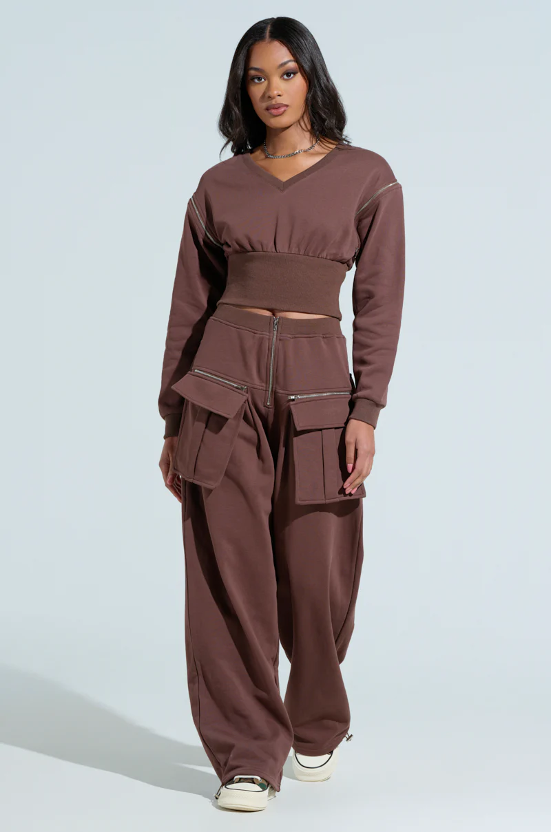 NIA CORSETED ZIPPERED LONGSLEEVE SWEATSHIRT - Image 8