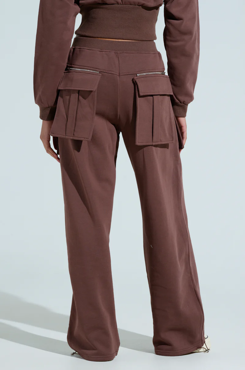 NIA ZIP OFF POCKET WIDE LEG SWEATPANT - Image 6