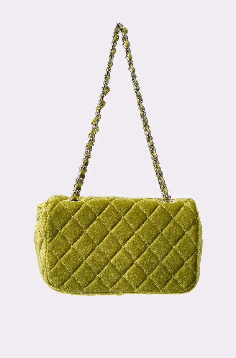NIKKI VELVET QUILTED PURSE - Image 4