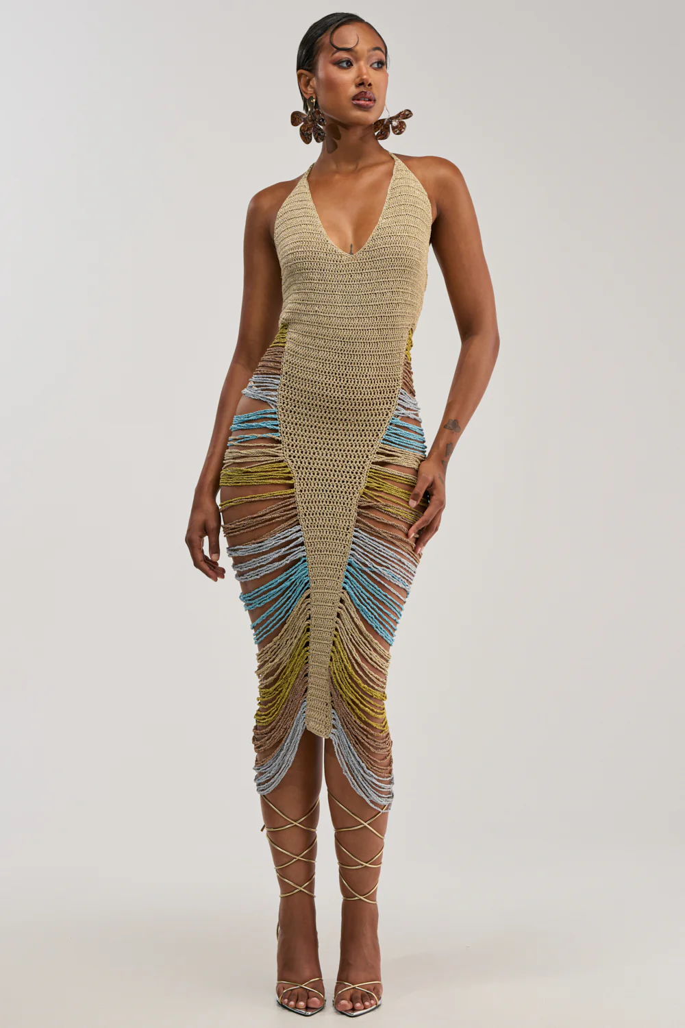 NOT PLAYING IT SAFE CROCHET MAXI DRESS