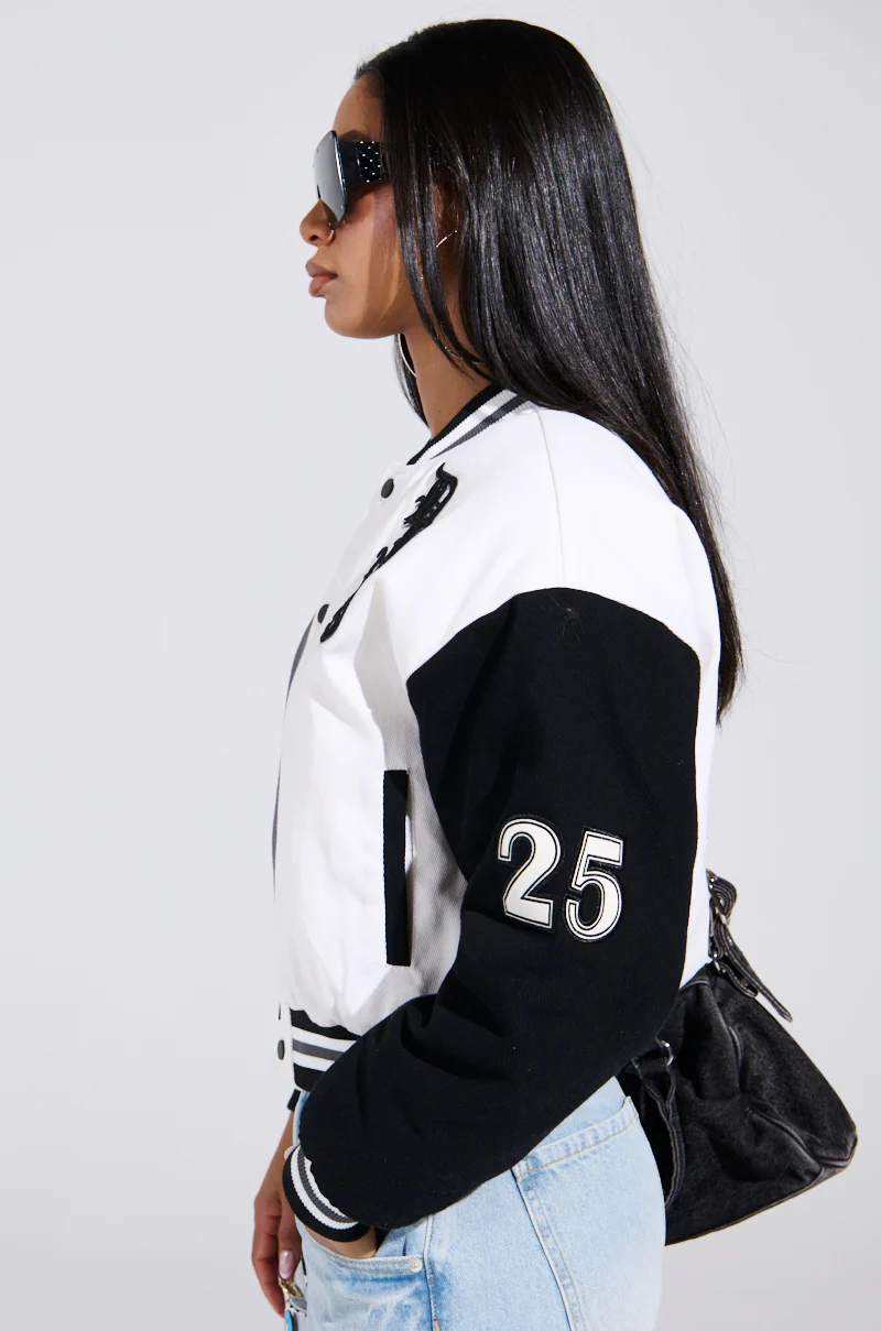 NOT YOUR BABE EMBROIDERED BOMBER - Image 8