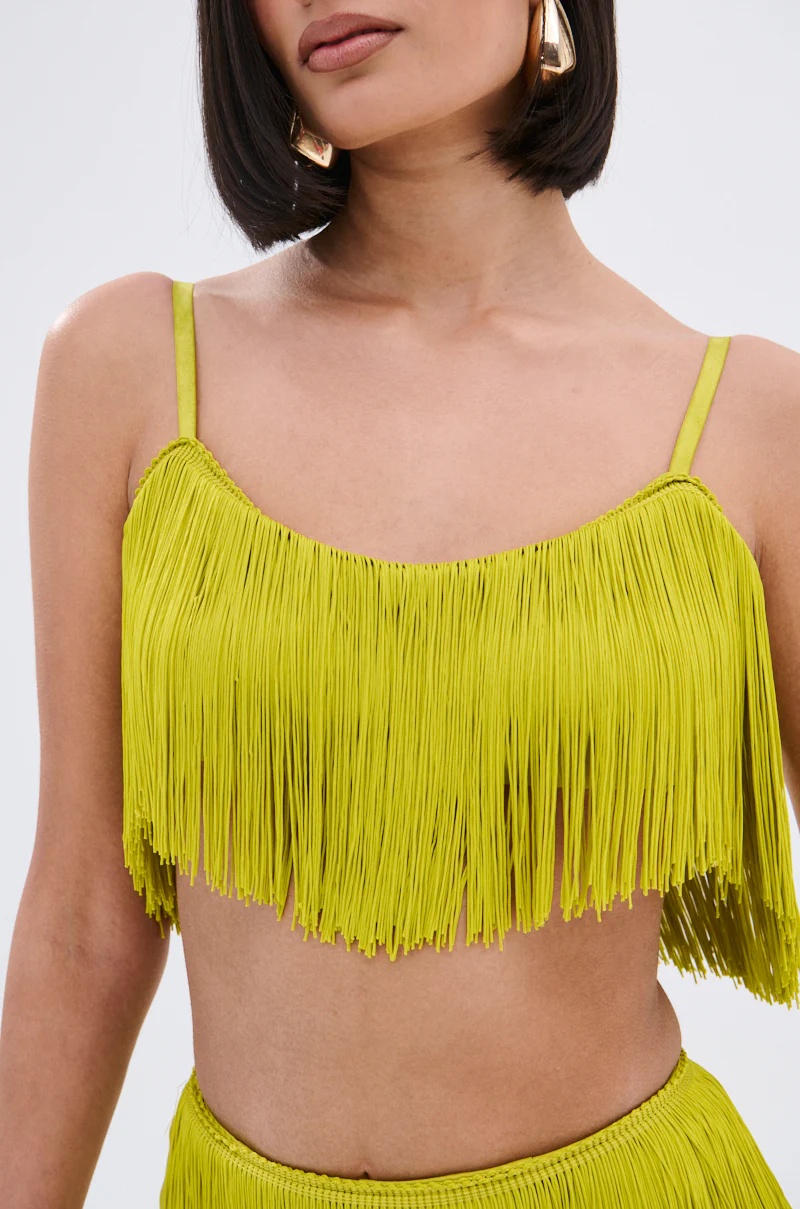 OH SO FRINGE TOP IN GREEN - Image 11