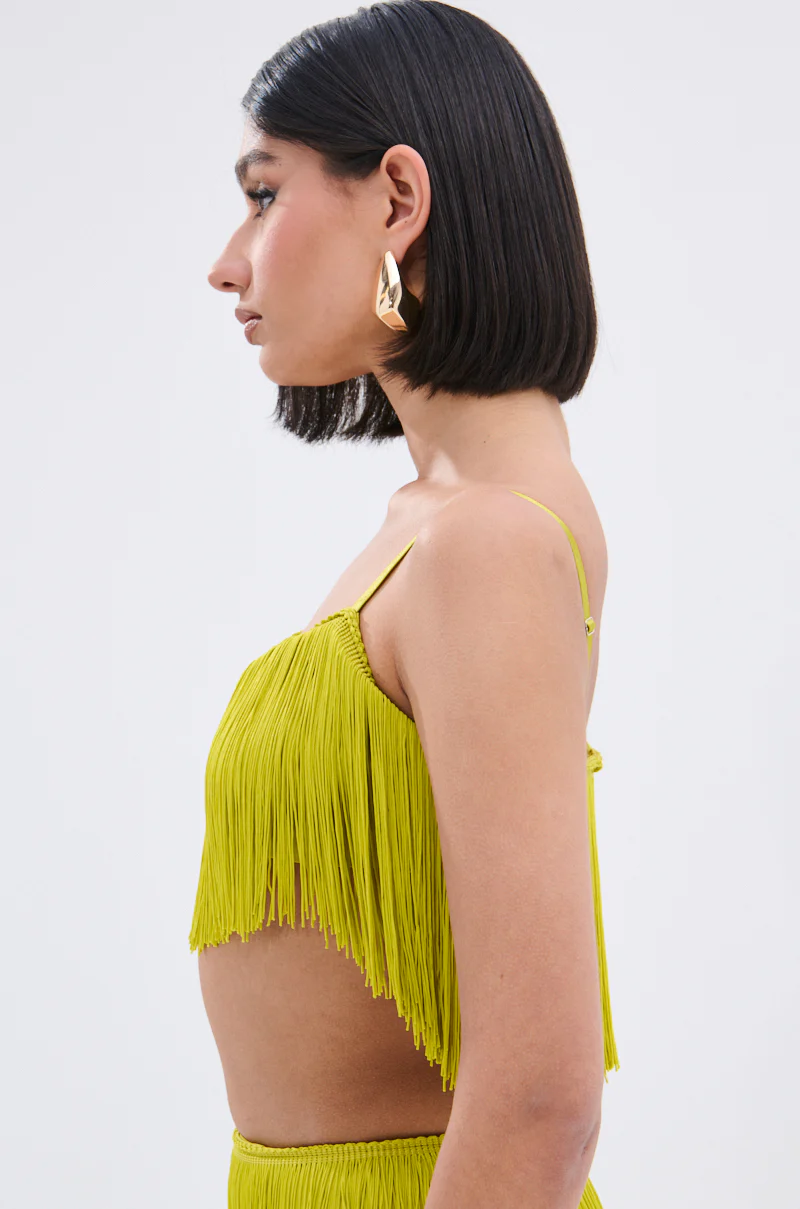 OH SO FRINGE TOP IN GREEN - Image 5