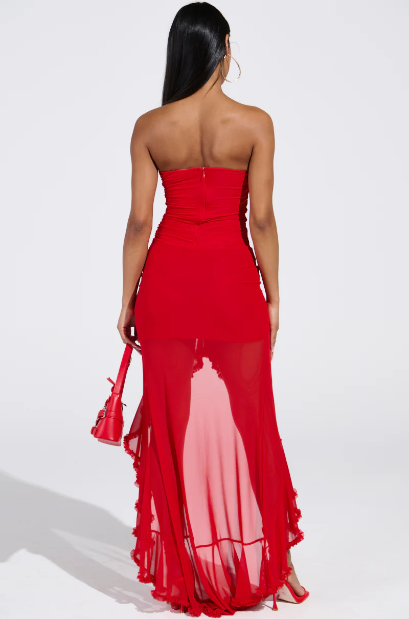 OH SO HOT RED MAXI DRESS - Image 3