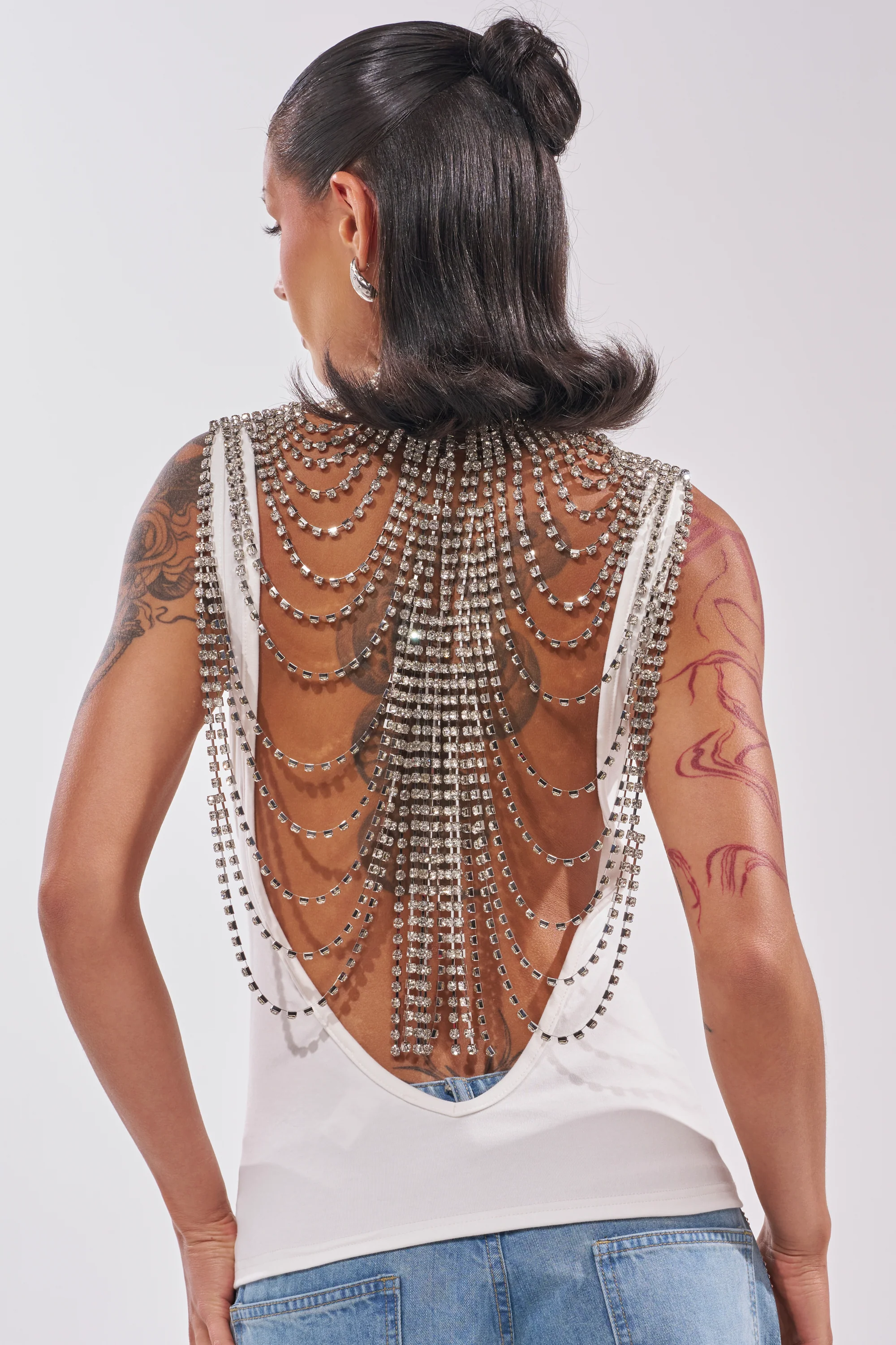 ONE OF ONE RHINESTONE SLEEVELESS TEE - Image 4