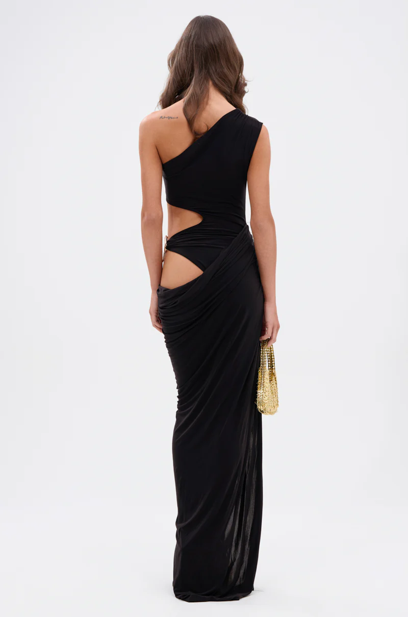ONLY ME CUT-OUT MIDI DRESS IN BLACK - Image 7