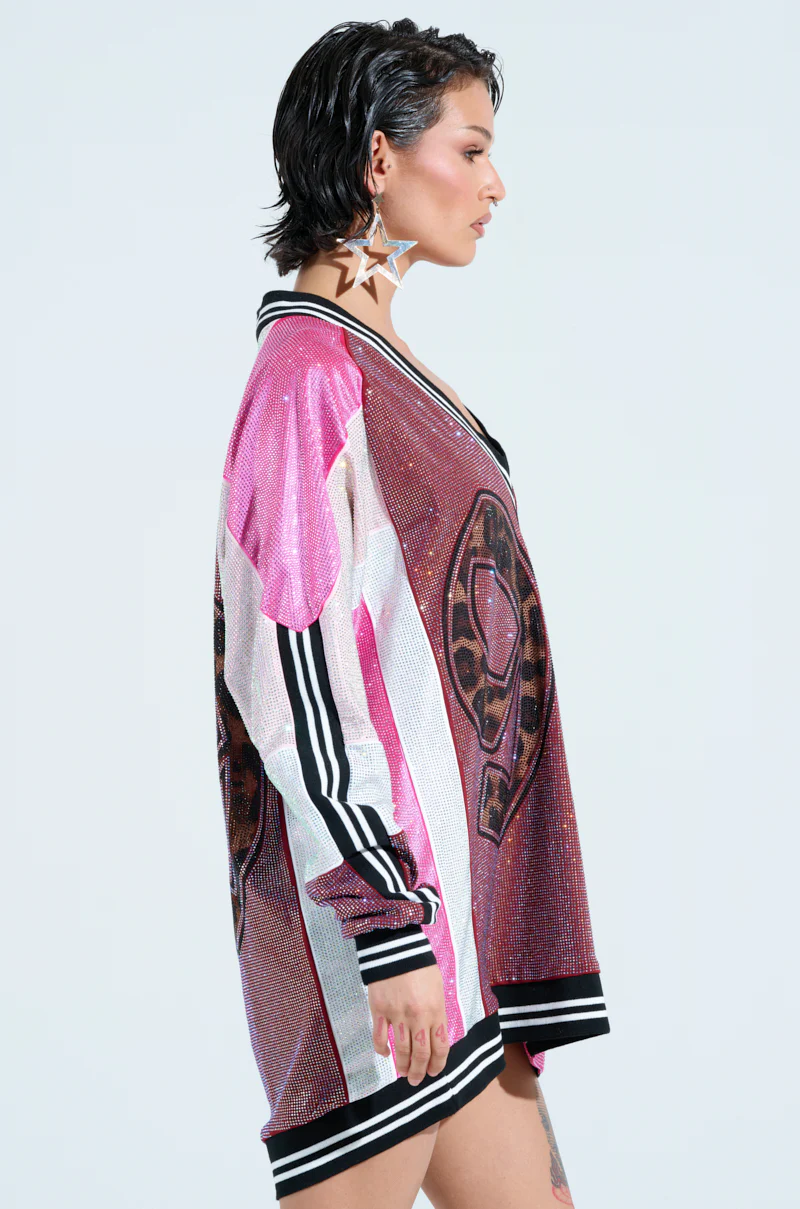 ONLY THE COOLEST RHINESTONE JERSEY DRESS - Image 3