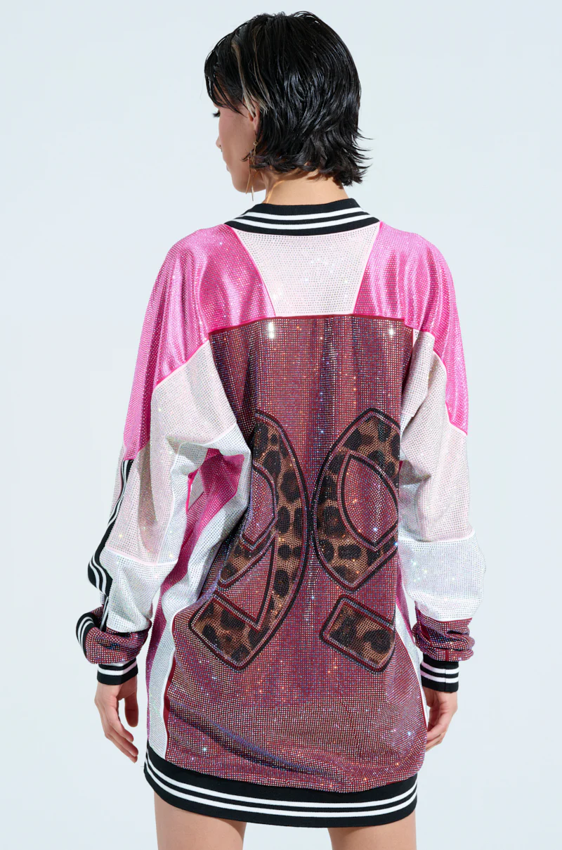 ONLY THE COOLEST RHINESTONE JERSEY DRESS - Image 4