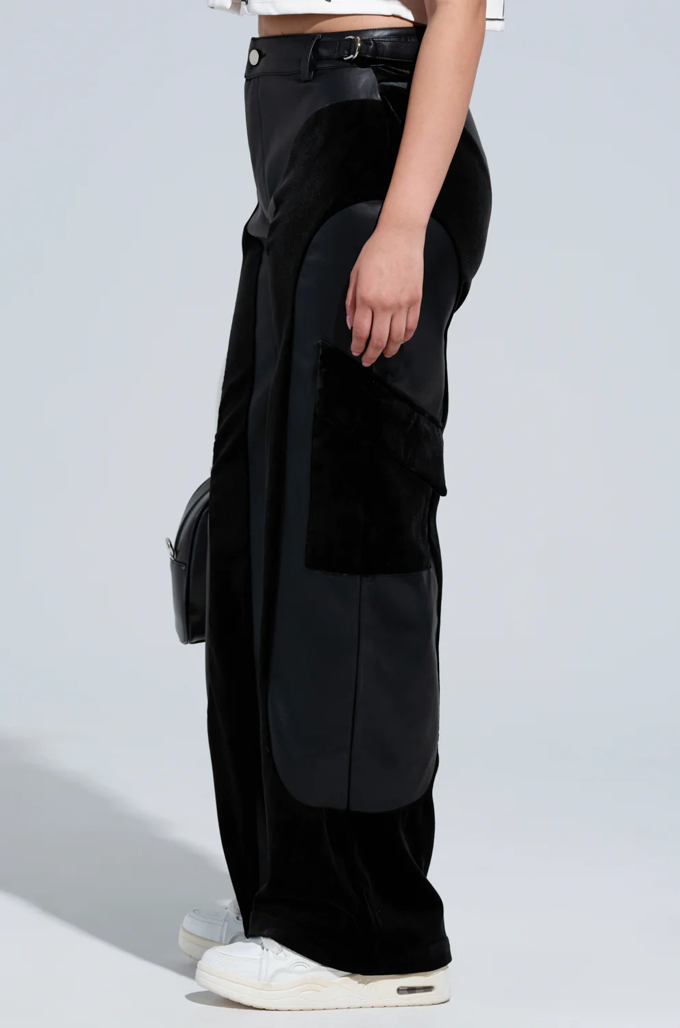 OUTSIDE THE LINES PU PANT IN BLACK - Image 2