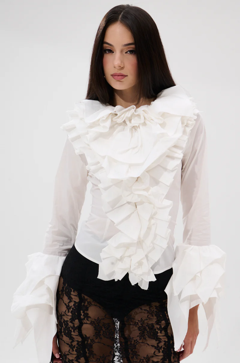 OVER THE TOP RUFFLE BLOUSE - Image 2