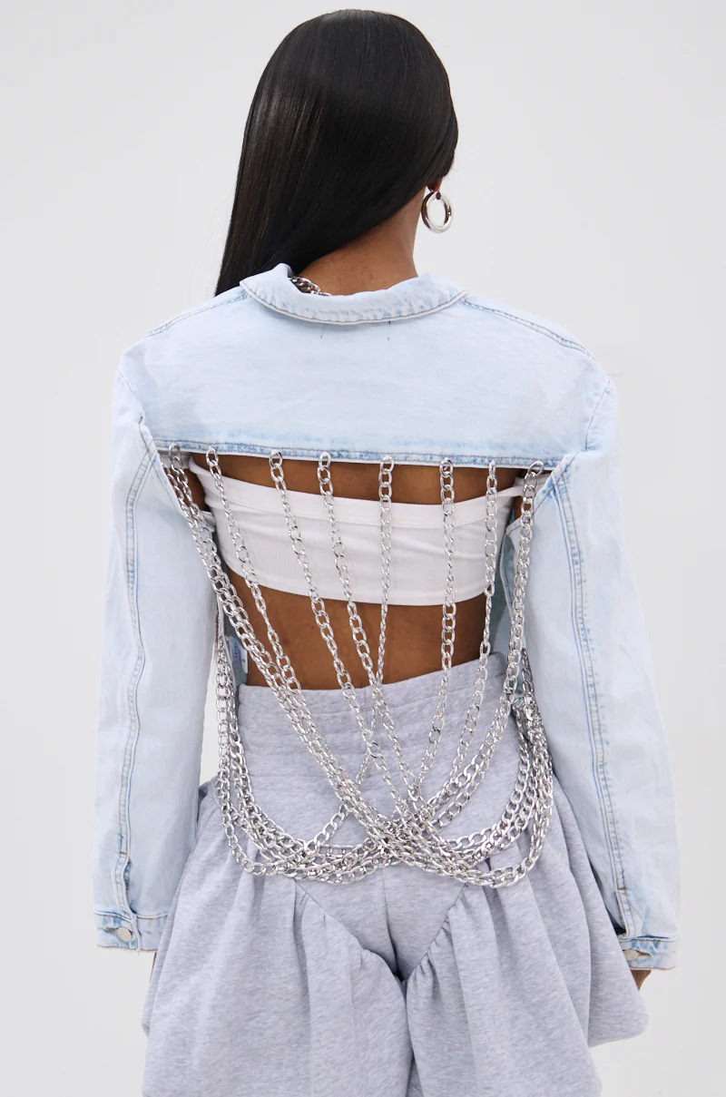 PARTY IN THE BACK DENIM JACKET - Image 8