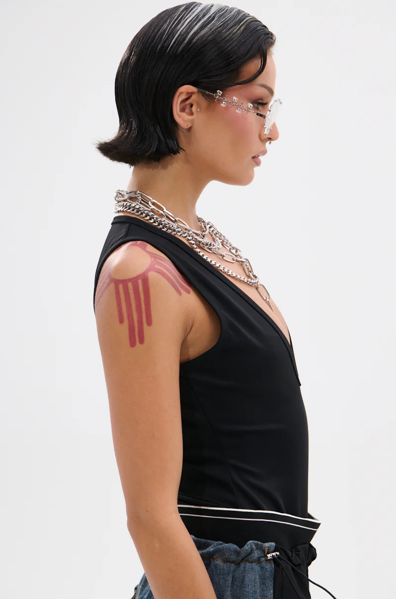 PAXTON PLUNGE SLEEVELESS BODYSUIT - Image 3
