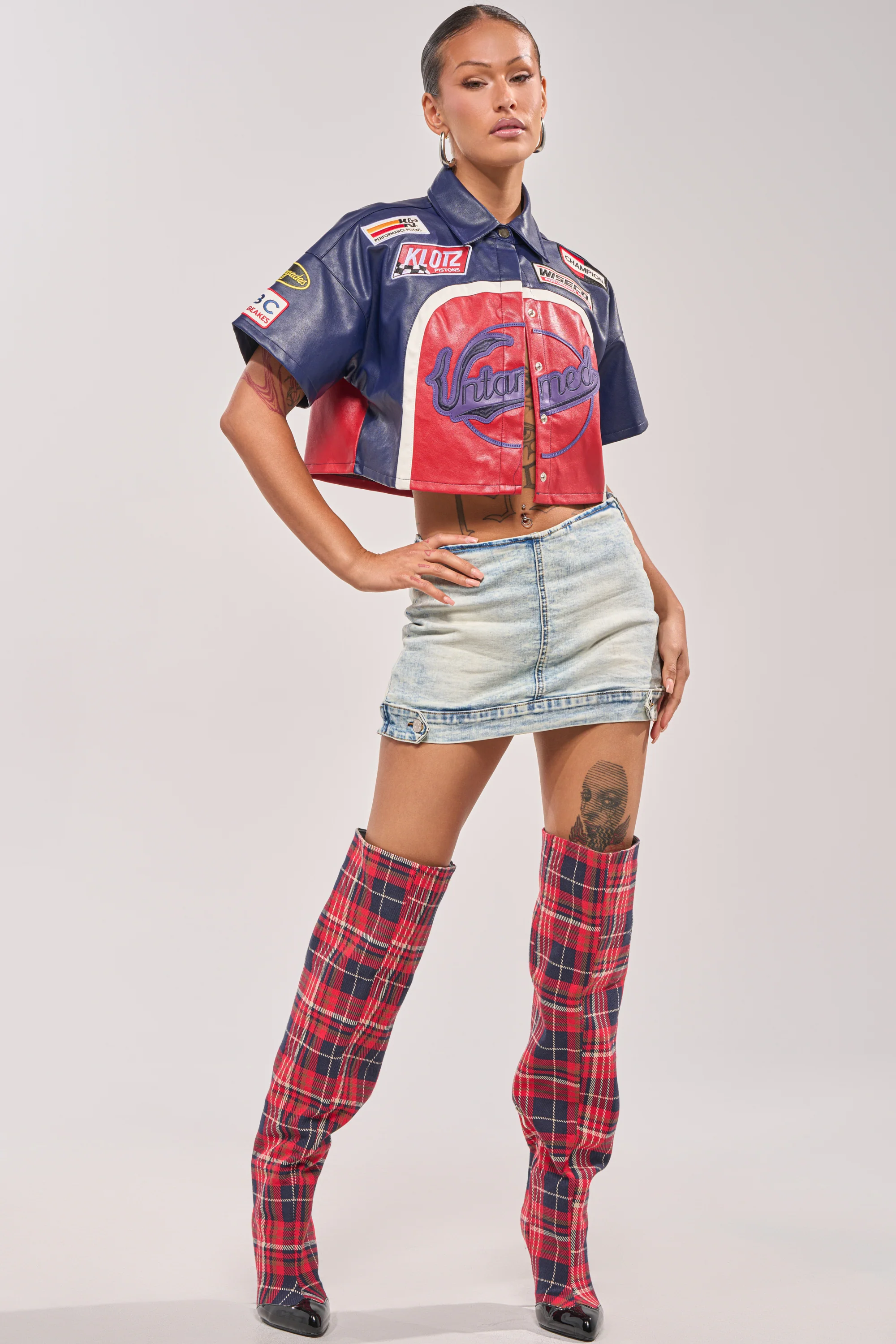 PEDAL TO THE METAL FAUX LEATHER BUTTON DOWN - Image 6