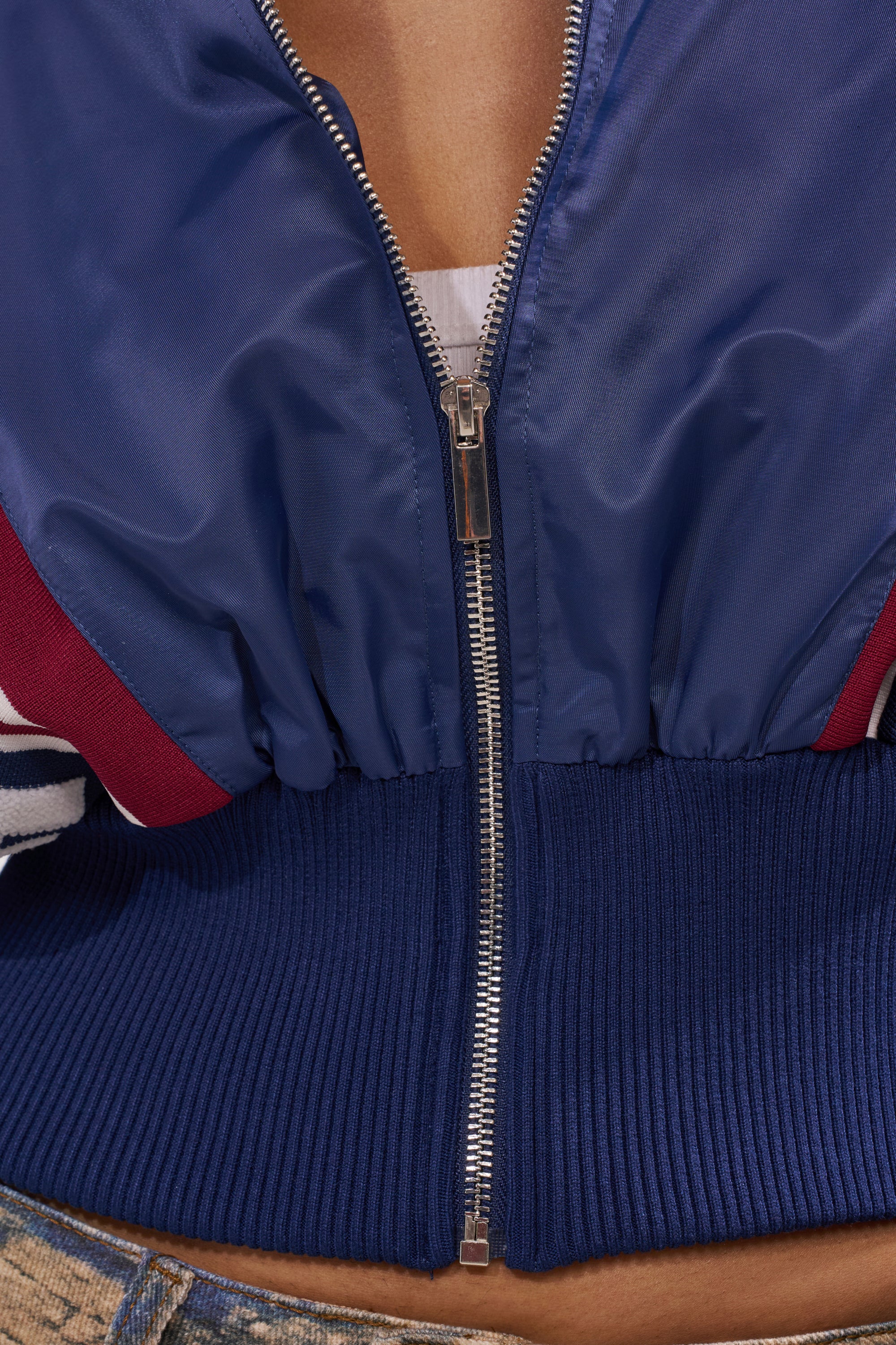 PHOENIX MIXED MEDIA BOMBER IN NAVY - Image 9