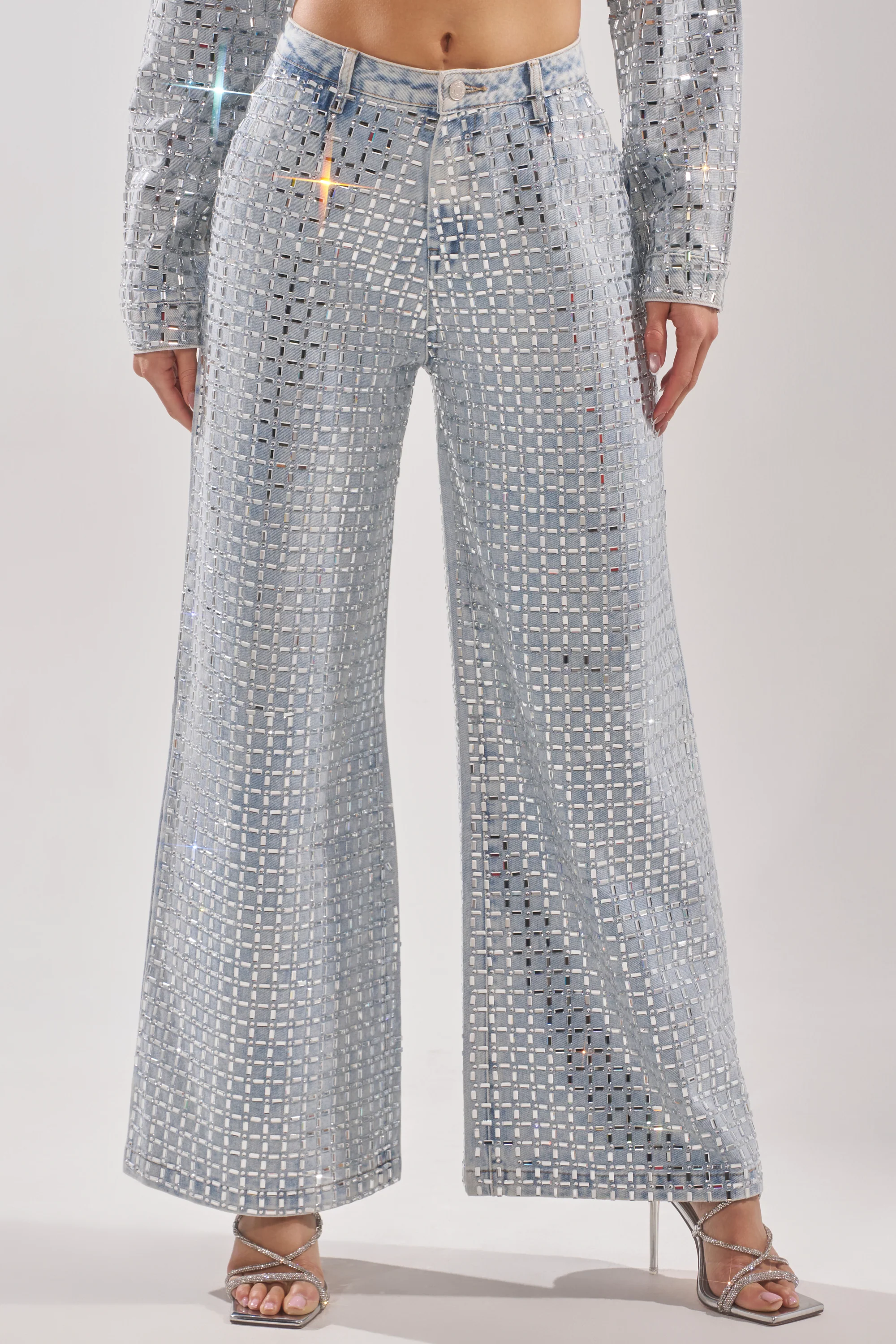 PICK N CHOOSE RHINESTONE WIDE LEG DENIM - Image 2