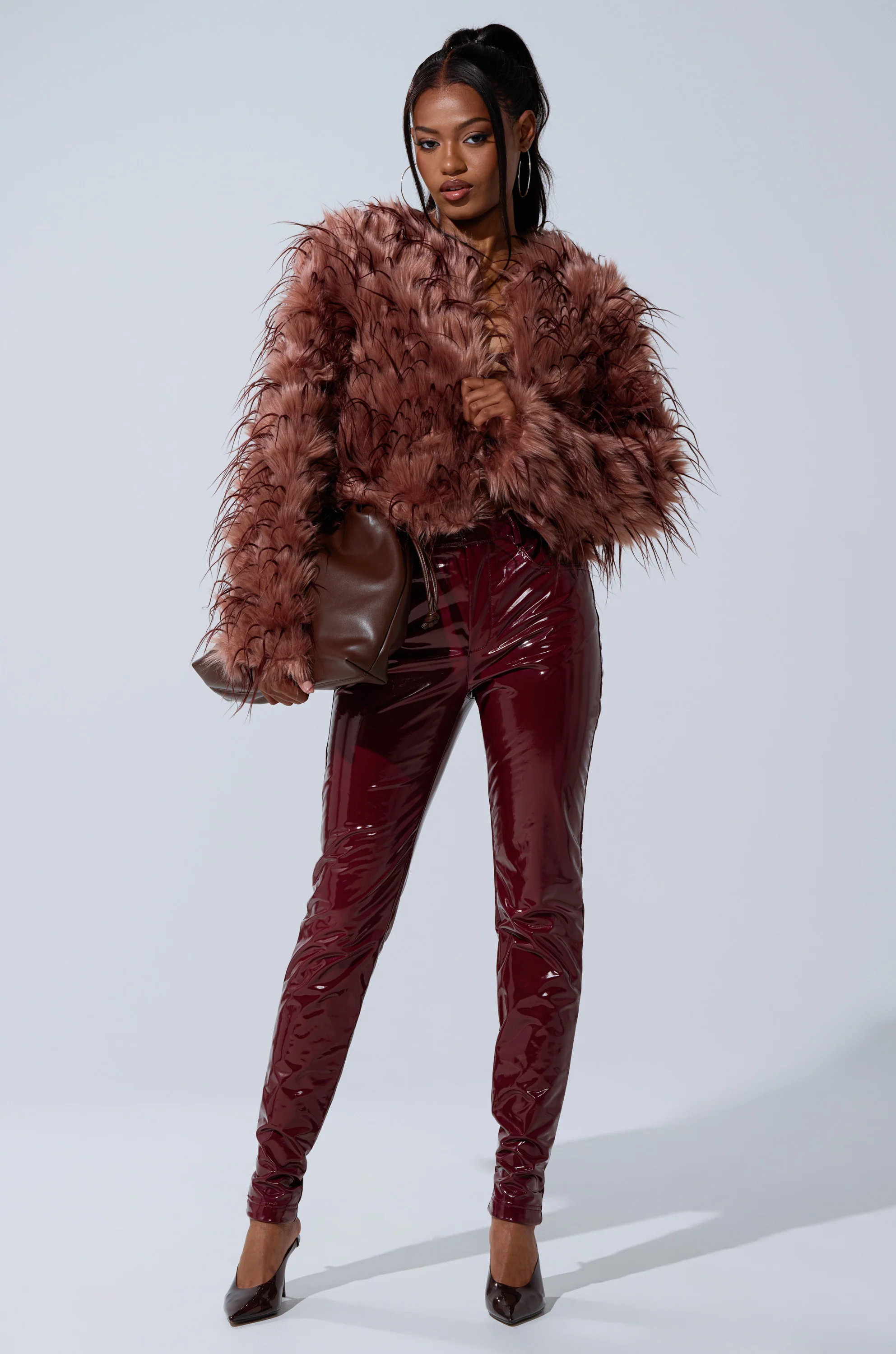 PIPER TEXTURED FAUX FUR COAT - Image 13