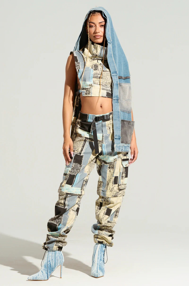PLAY WITH ME DENIM HOOD - Image 3