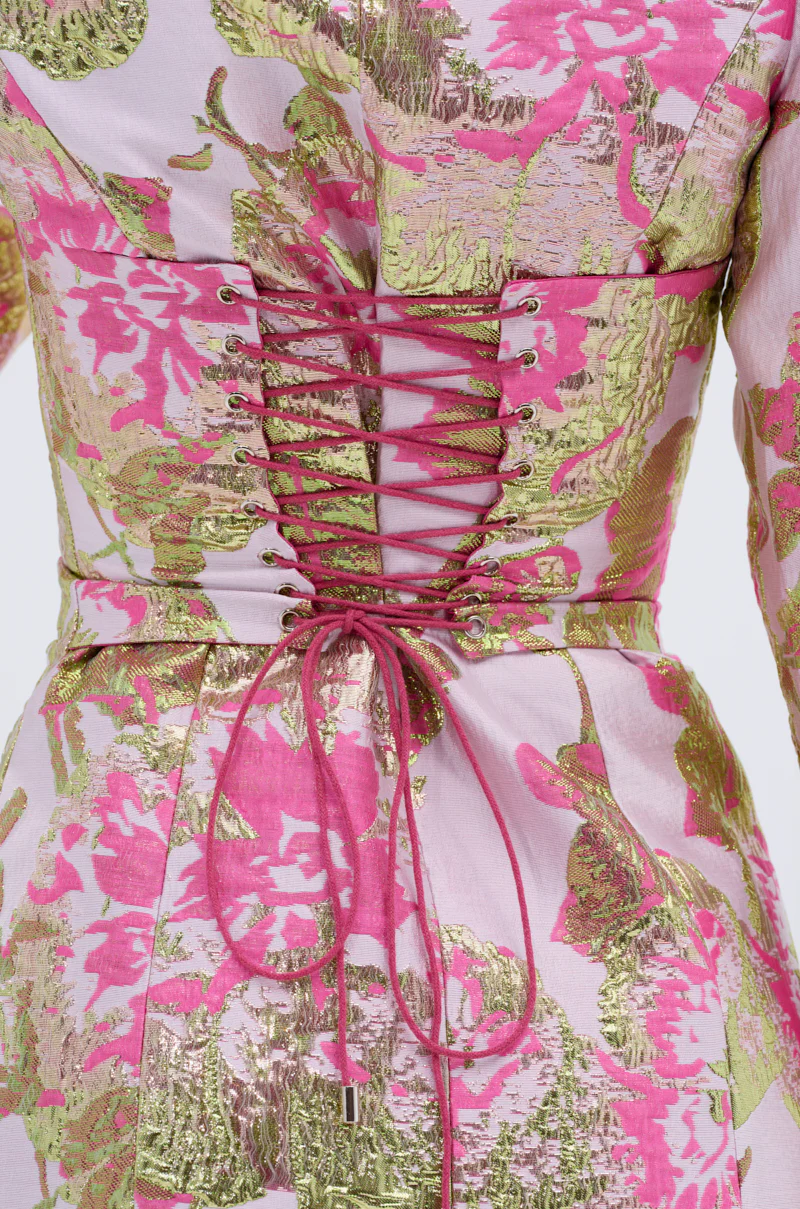 PRETTY IN PINK BROCADE BLAZER DRESS - Image 9