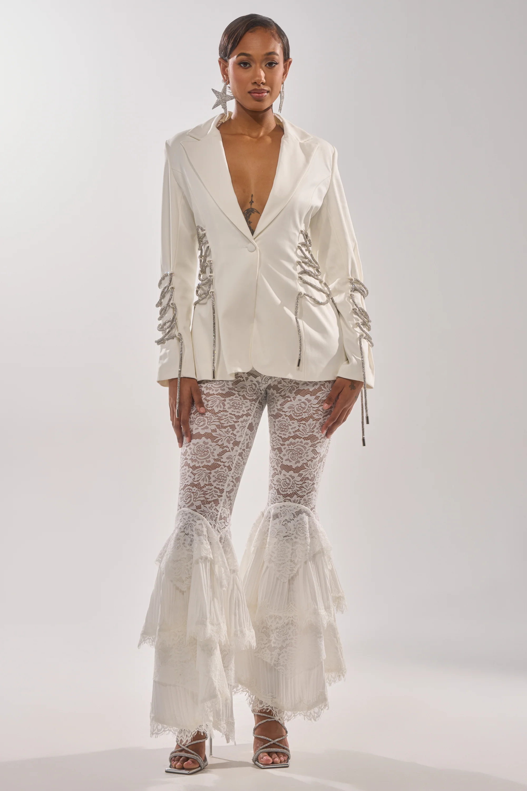 PRETTY PLEASE LACE UP BLAZER - Image 8