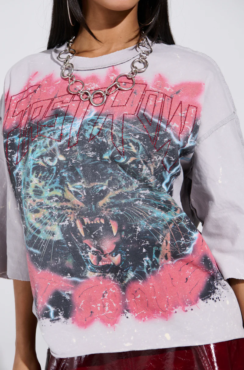 PRIMAL FURY CROPPED GRAPHIC SWEATSHIRT - Image 7