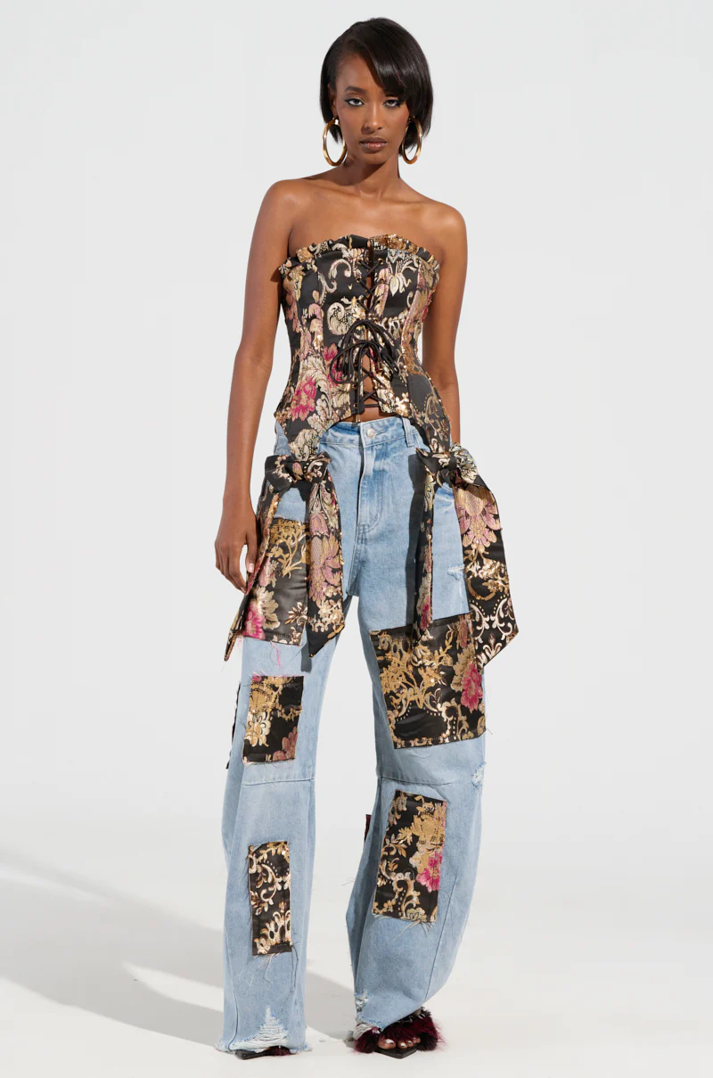 QUEENDOM BROCADE CORSET TOP - Image 8