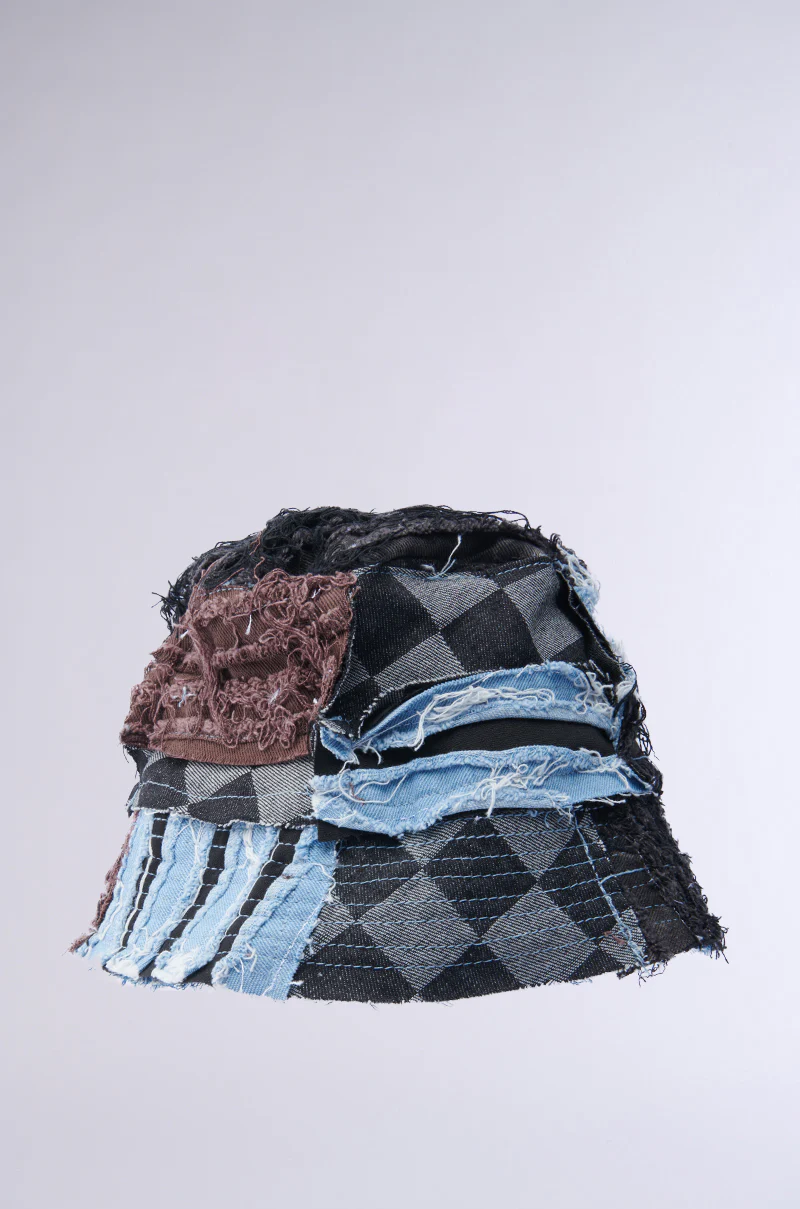 RAY DENIM PATCHWORK HAT - Image 4