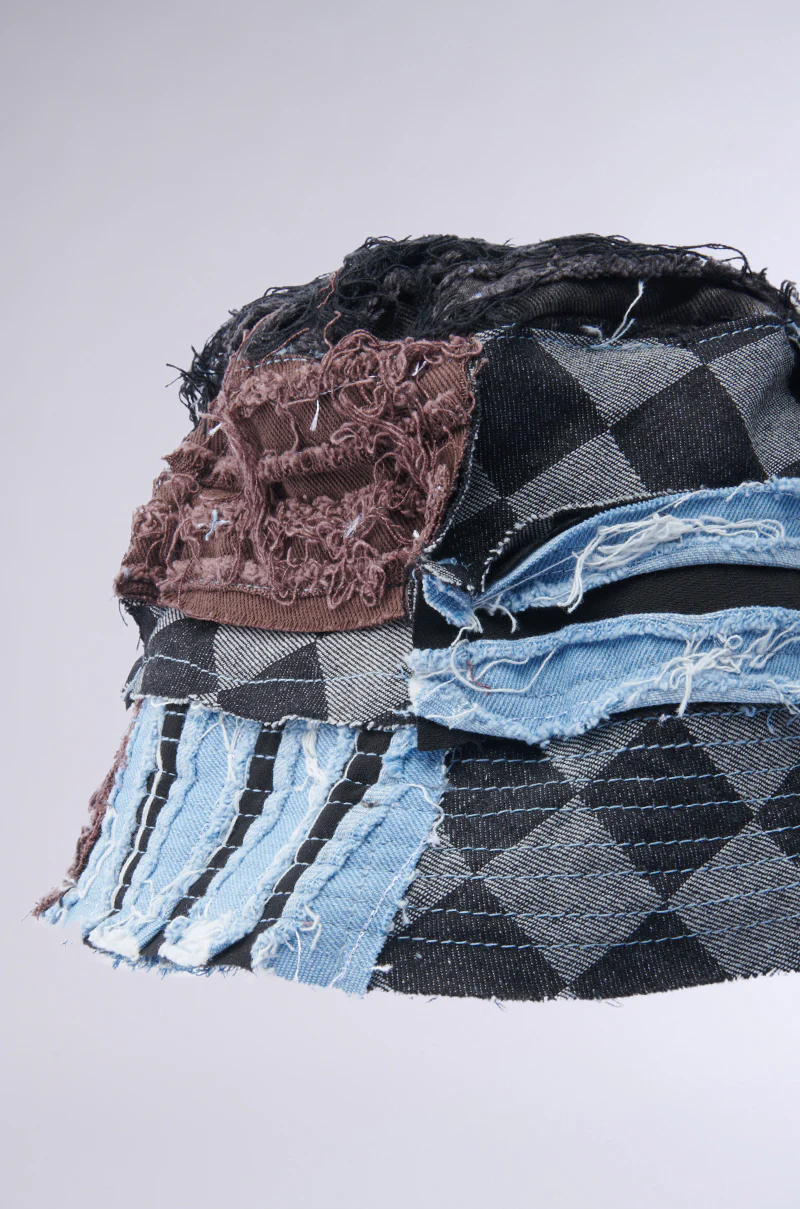 RAY DENIM PATCHWORK HAT - Image 5