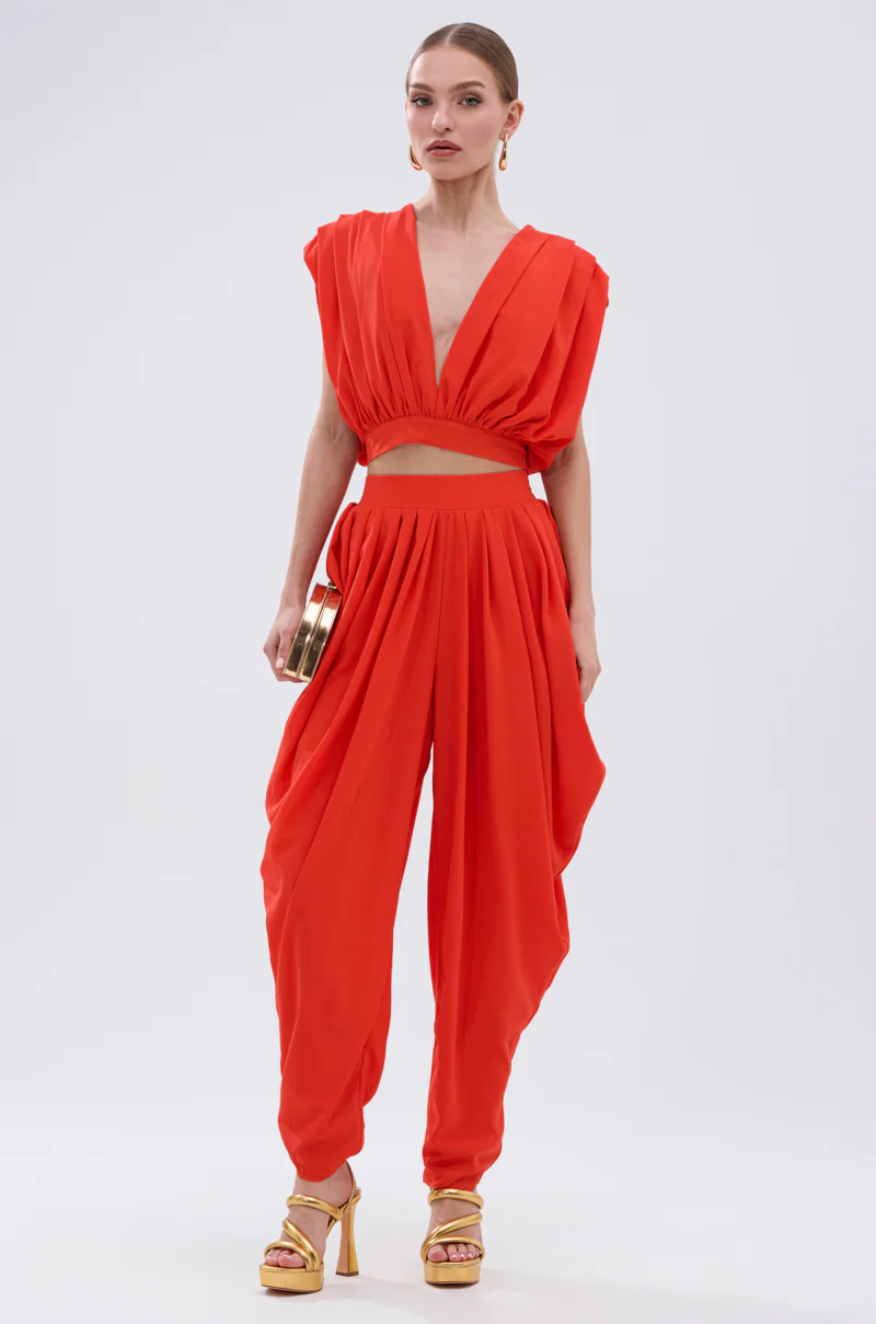READY TO DANCE SLINKY BLOUSE IN ORANGE - Image 7