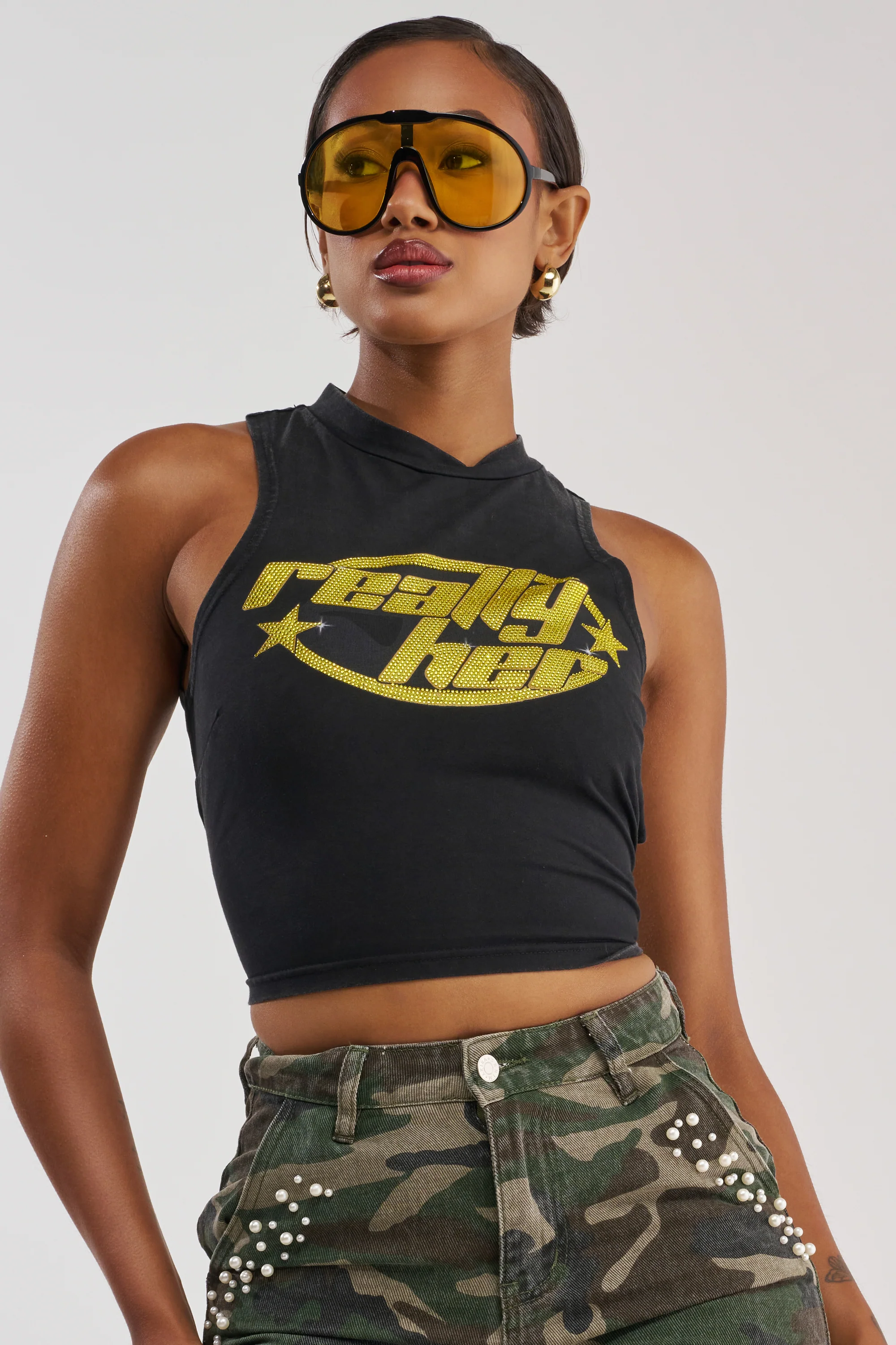 REALLY HER TIE-BACK TANK TOP