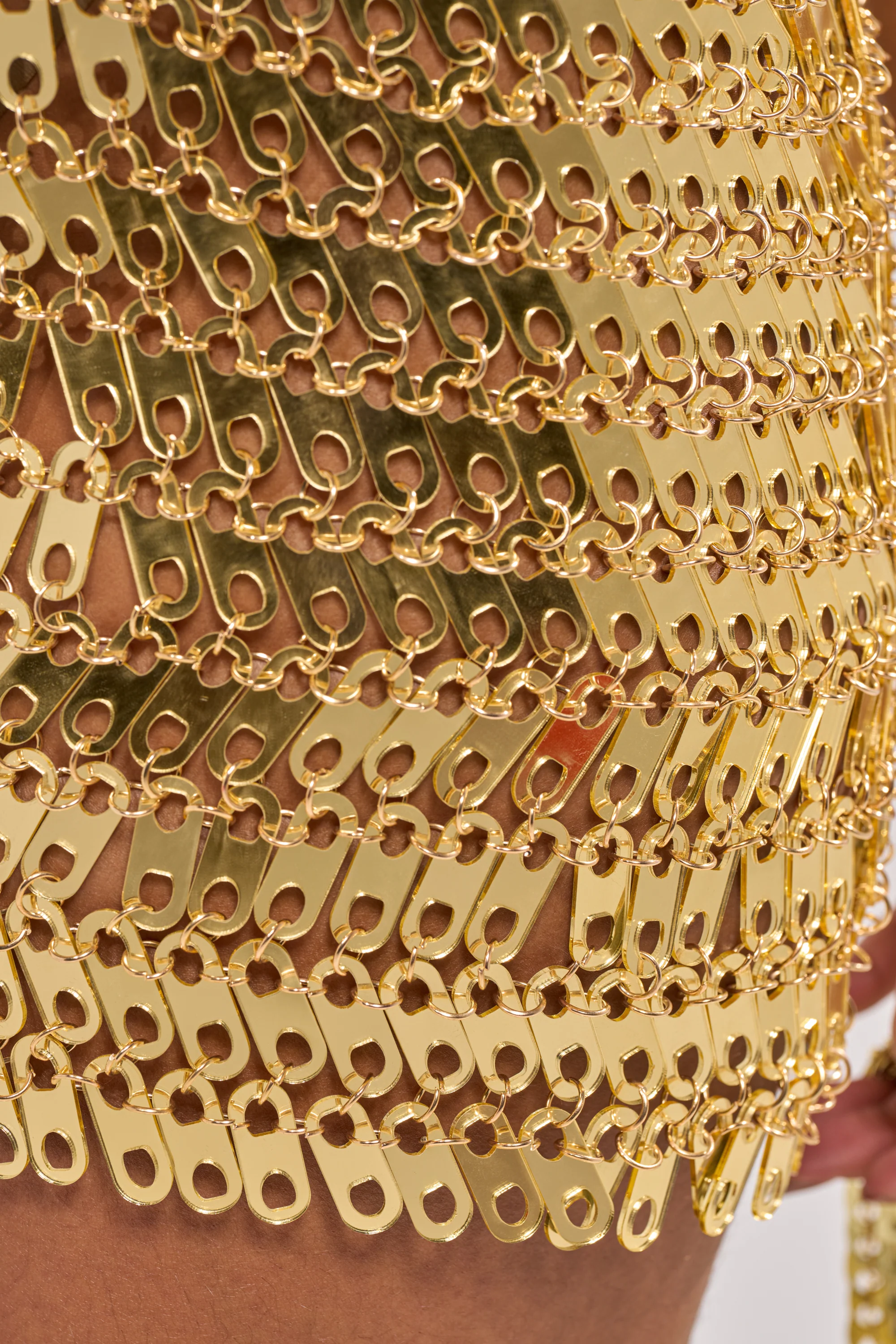 REGAL CHAIN MINI DRESS IN GOLD - Image 10