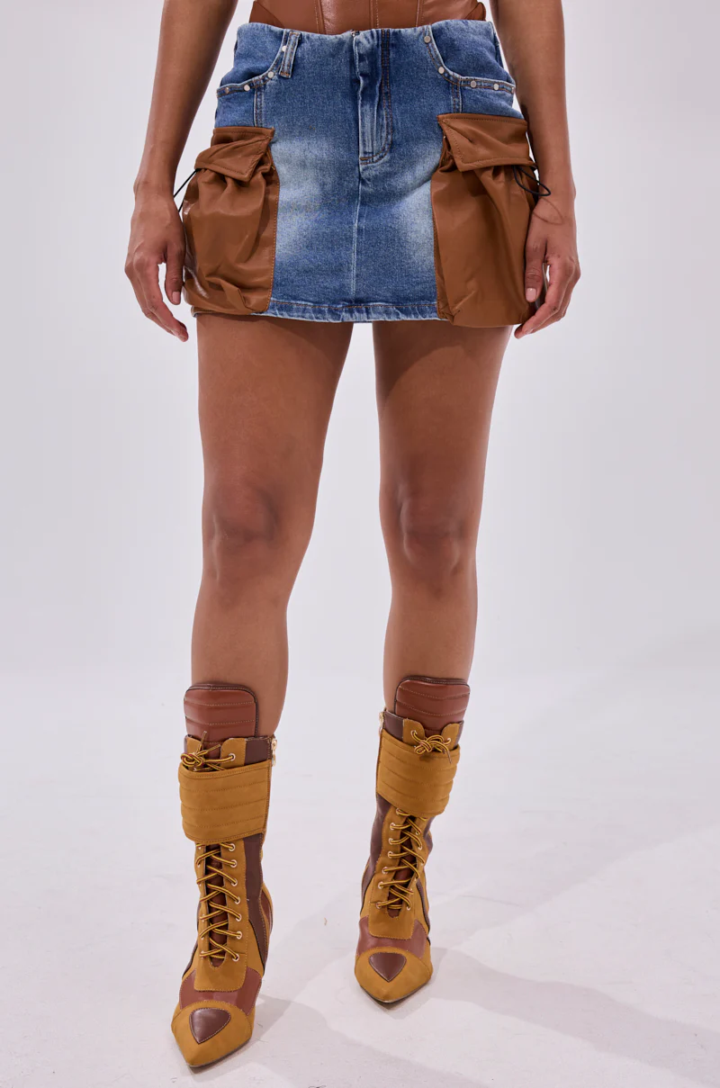 ROCK MY WORLD DENIM MINI SKIRT - Image 2