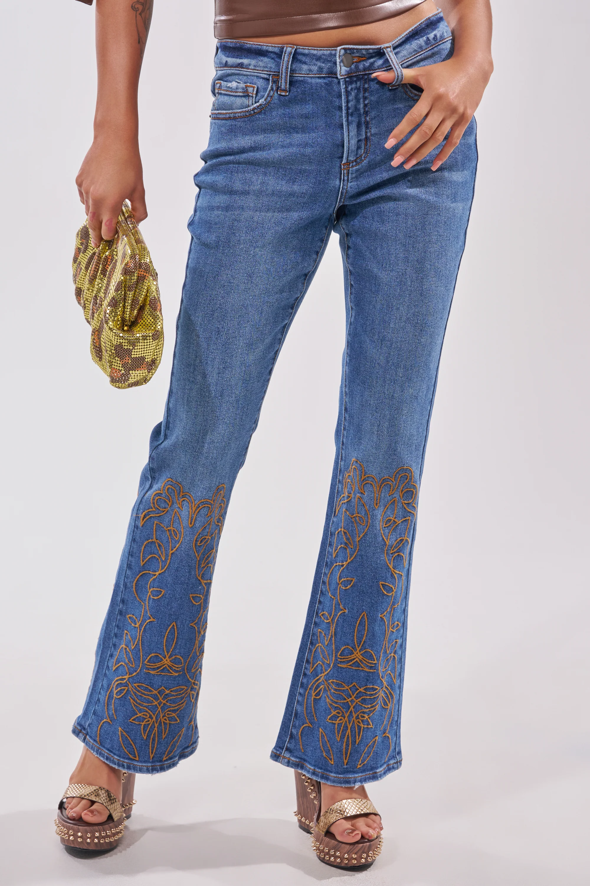 RODEO BABE SKINNY FLARED DENIM