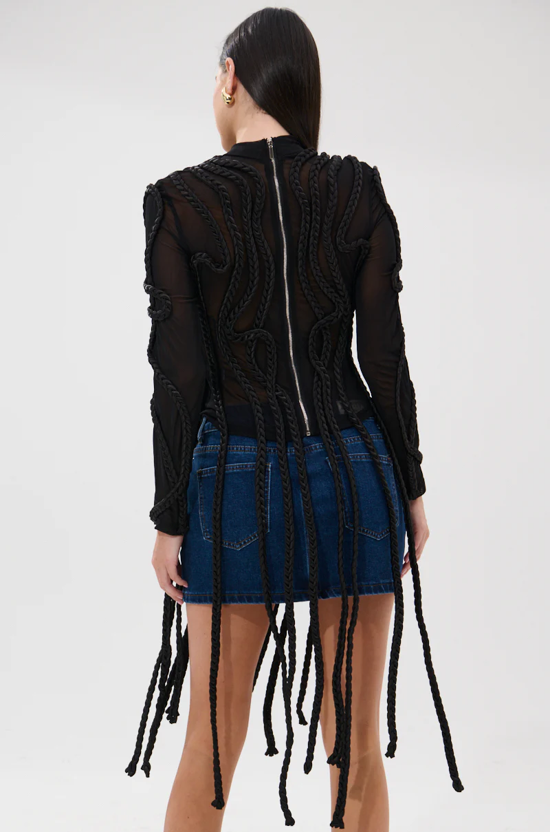 ROPE YOU IN LONG SLEEVE MESH TOP - Image 5