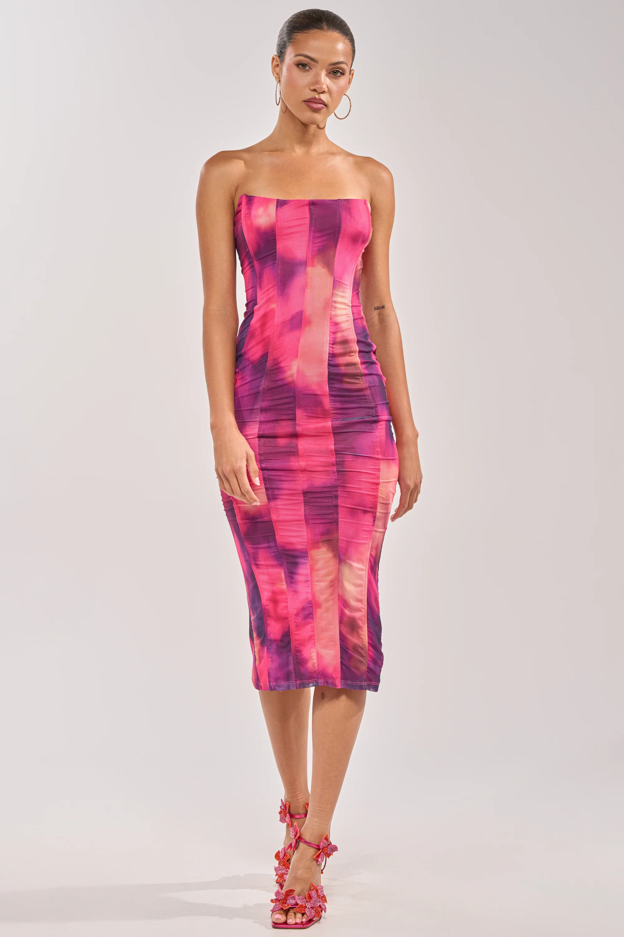 ROSE GARDEN MAXI DRESS IN PINK MULTI