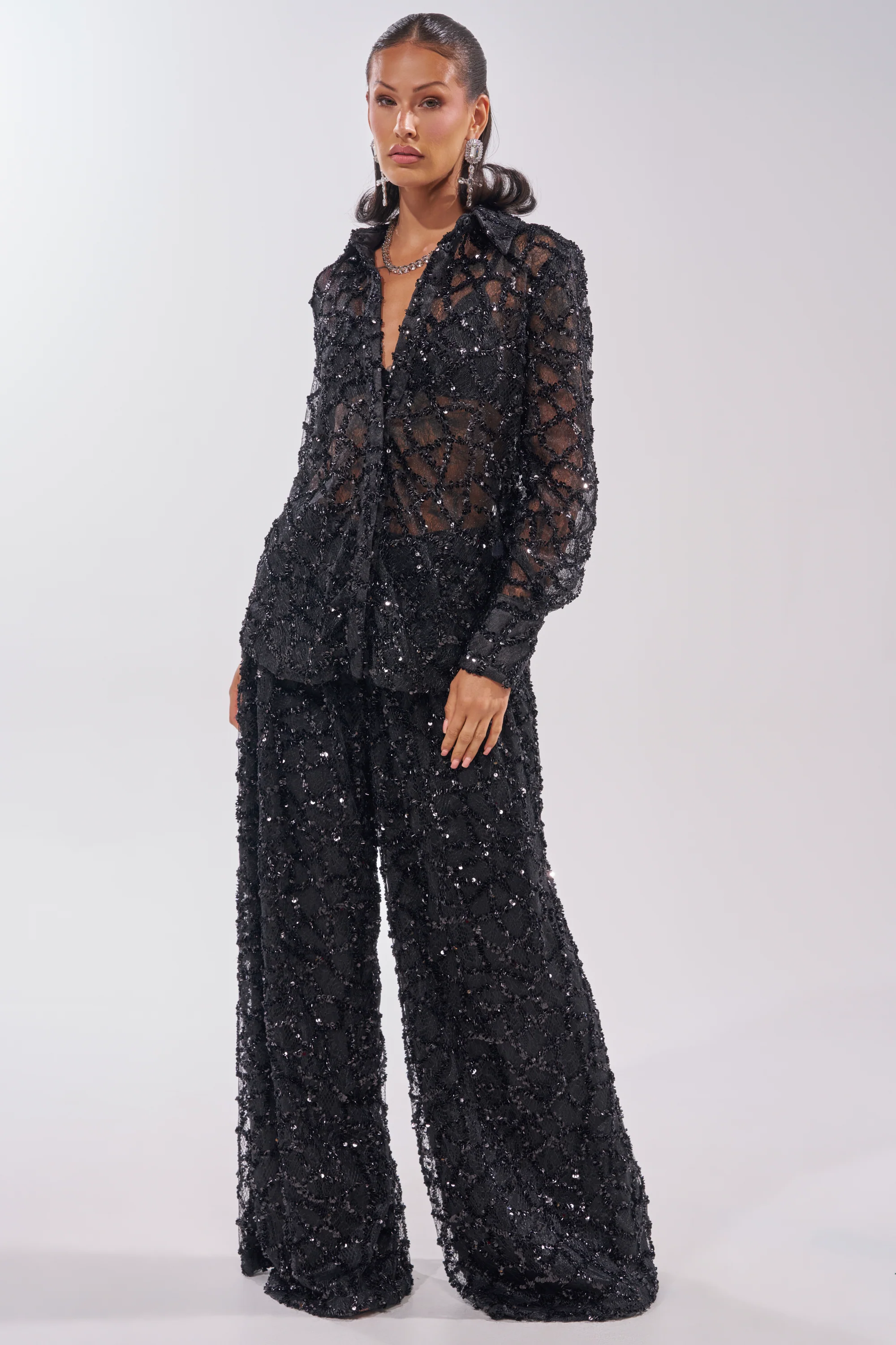 ROXY SEQUIN BUTTON DOWN - Image 11