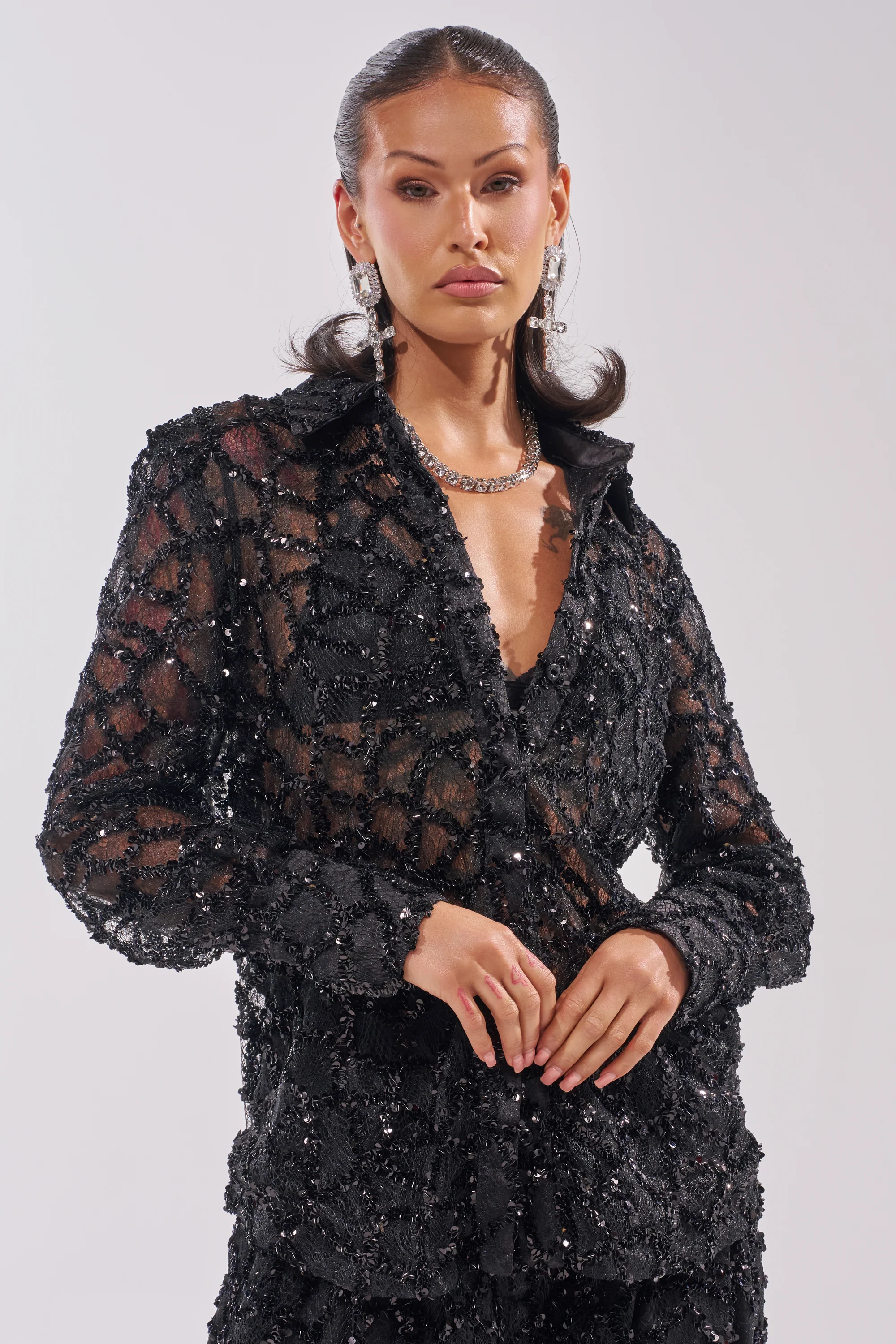 ROXY SEQUIN BUTTON DOWN - Image 3