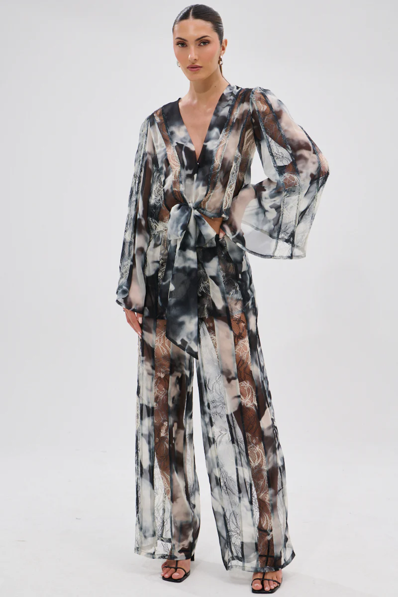 RUBY OMBRE TIE FRONT BLOUSE - Image 7