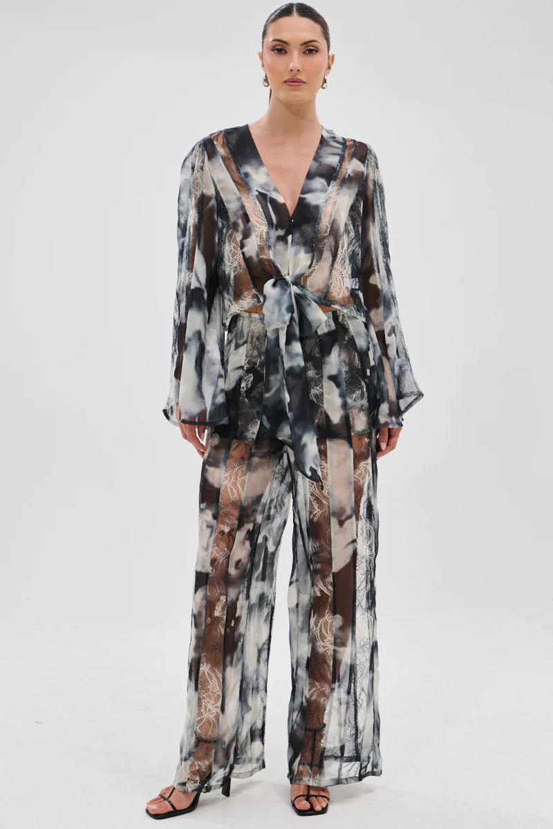 RUBY OMBRE TIE FRONT BLOUSE - Image 8