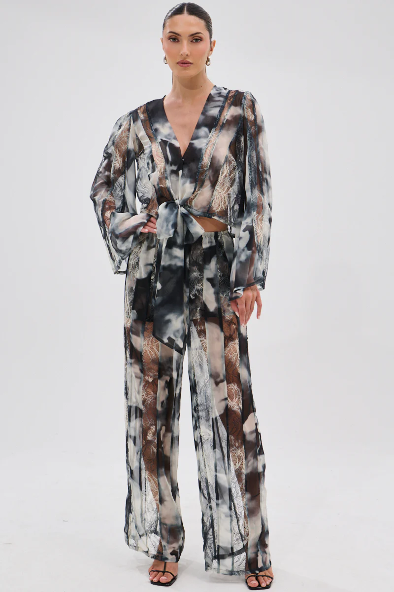RUBY OMBRE TIE FRONT BLOUSE - Image 9