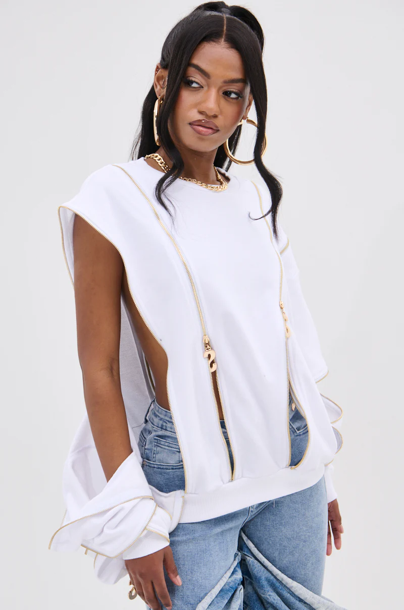 SABRINA ALL OVER ZIPPER SWEATSHIRT - Image 6