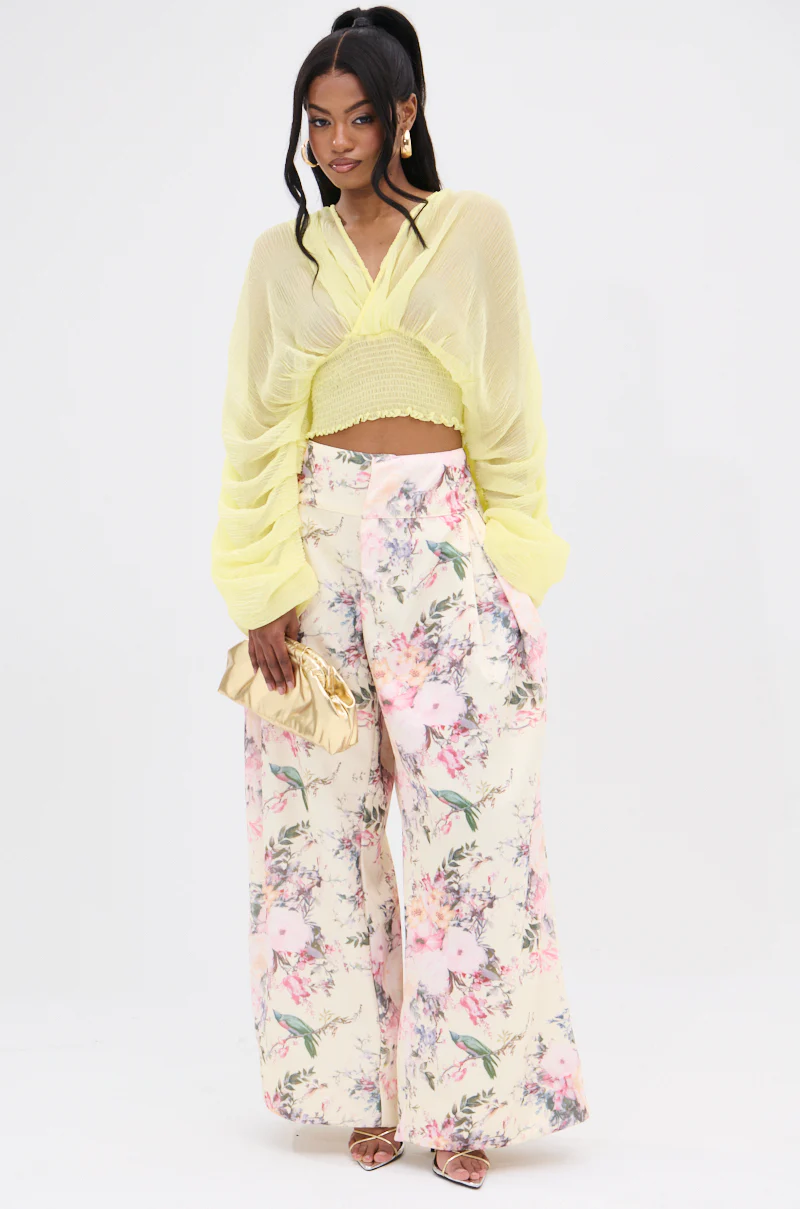 SABRINA FLORAL WIDE LEG PANT - Image 6