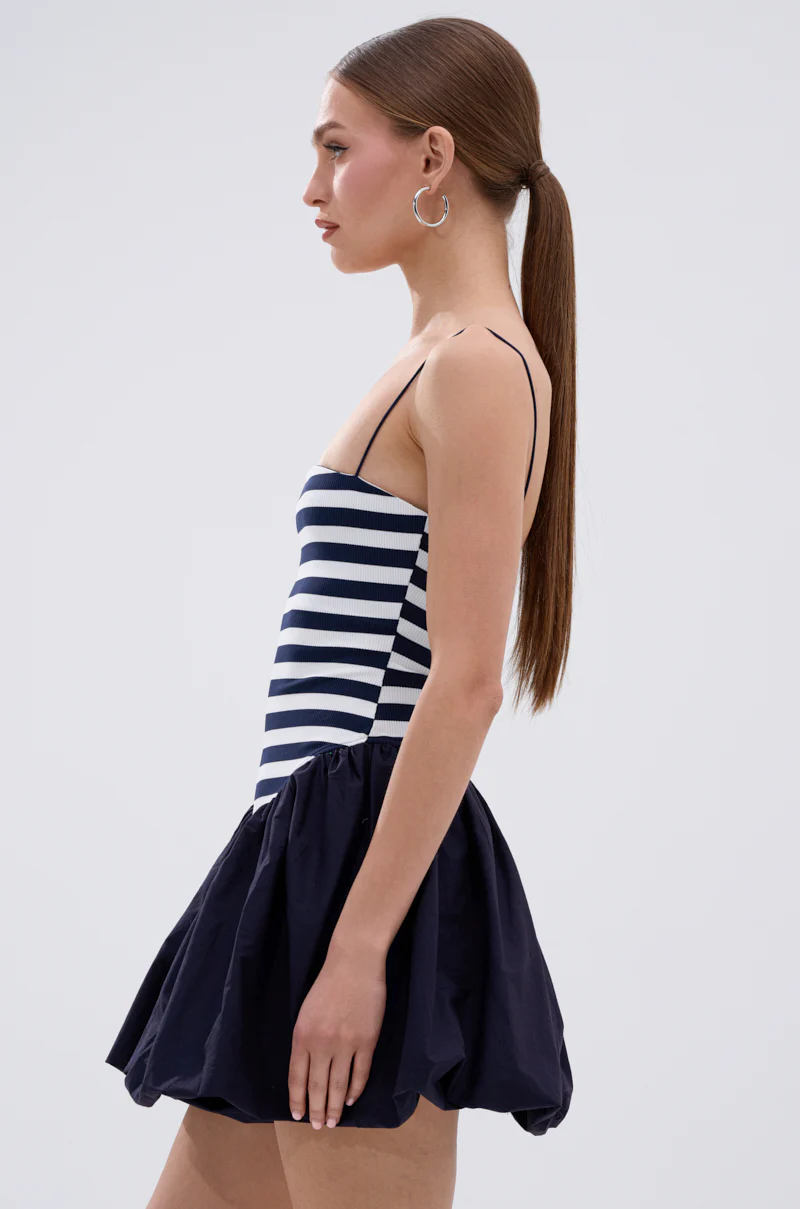 SAIL AWAY WITH ME STRIPE MINI DRESS - Image 3