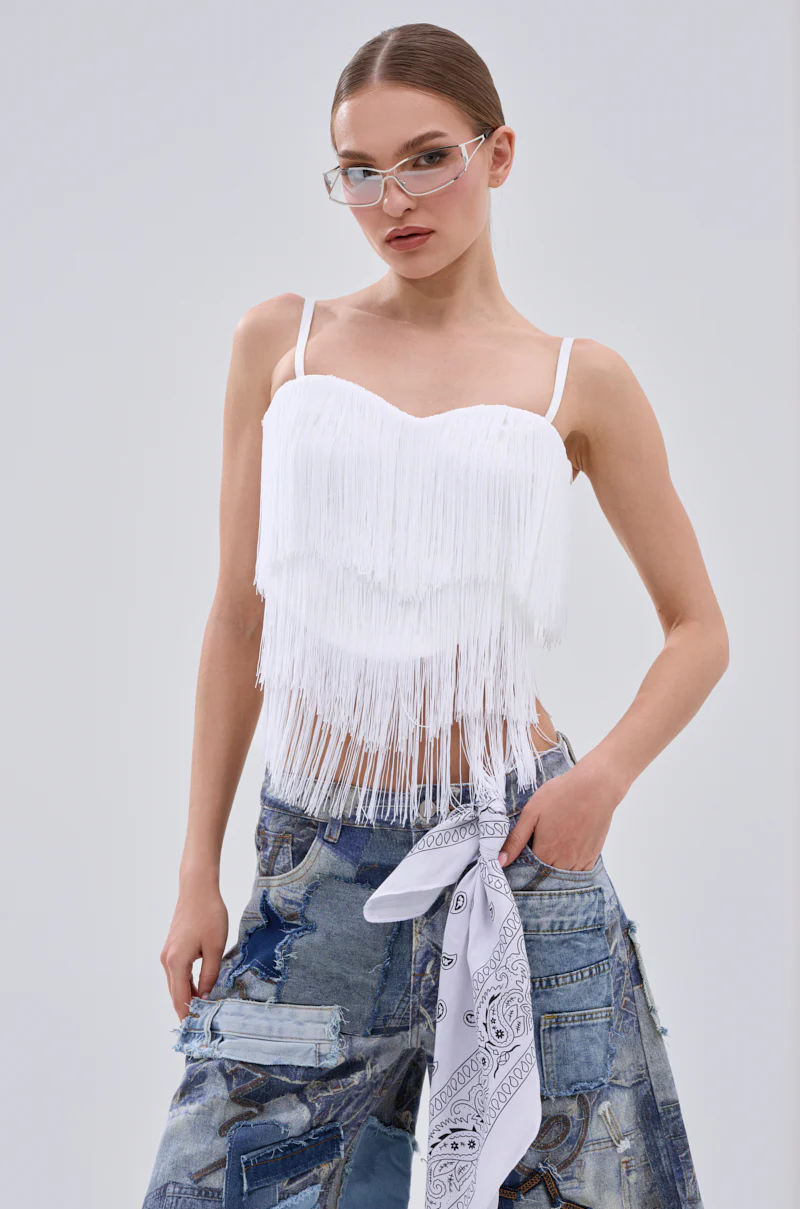 SHAKE IT FOR ME FRINGE BLOUSE - Image 2