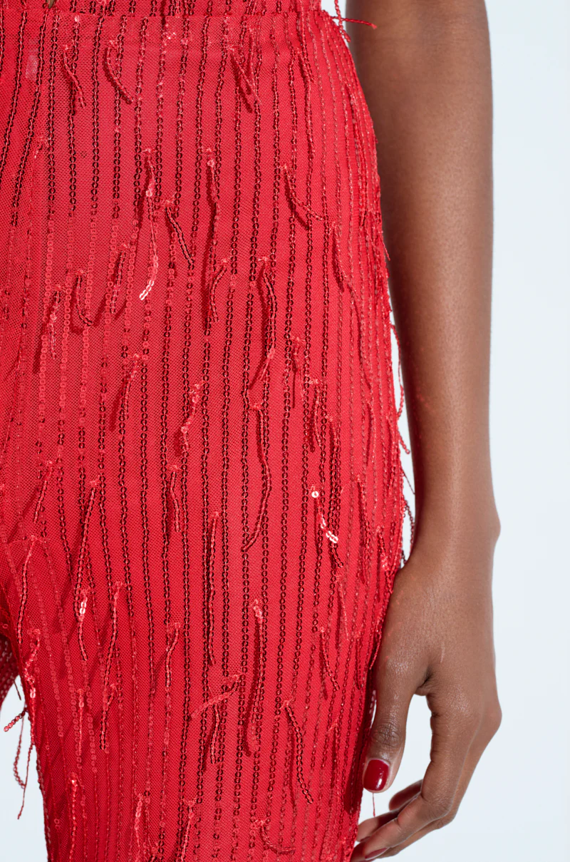 SHE'S SO CANDID MESH FEATHER EMBELLISHED JUMPSUIT - Image 4