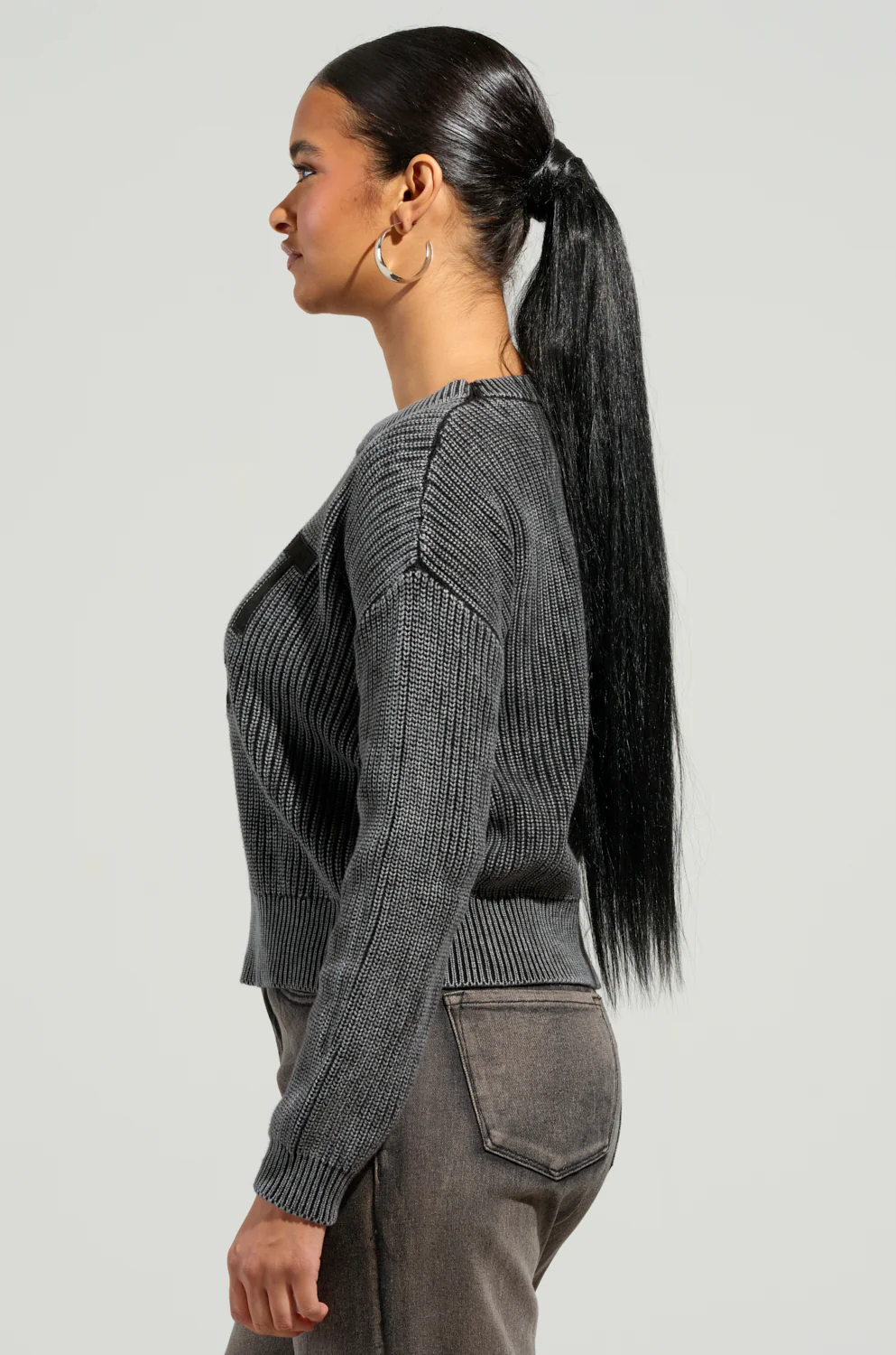 SHIT HAPPENS MINERAL WASH LONG SLEEVE SWEATER - Image 3