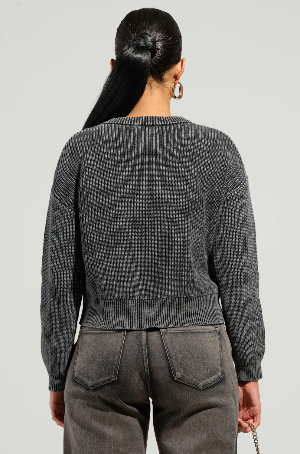 SHIT HAPPENS MINERAL WASH LONG SLEEVE SWEATER - Image 4