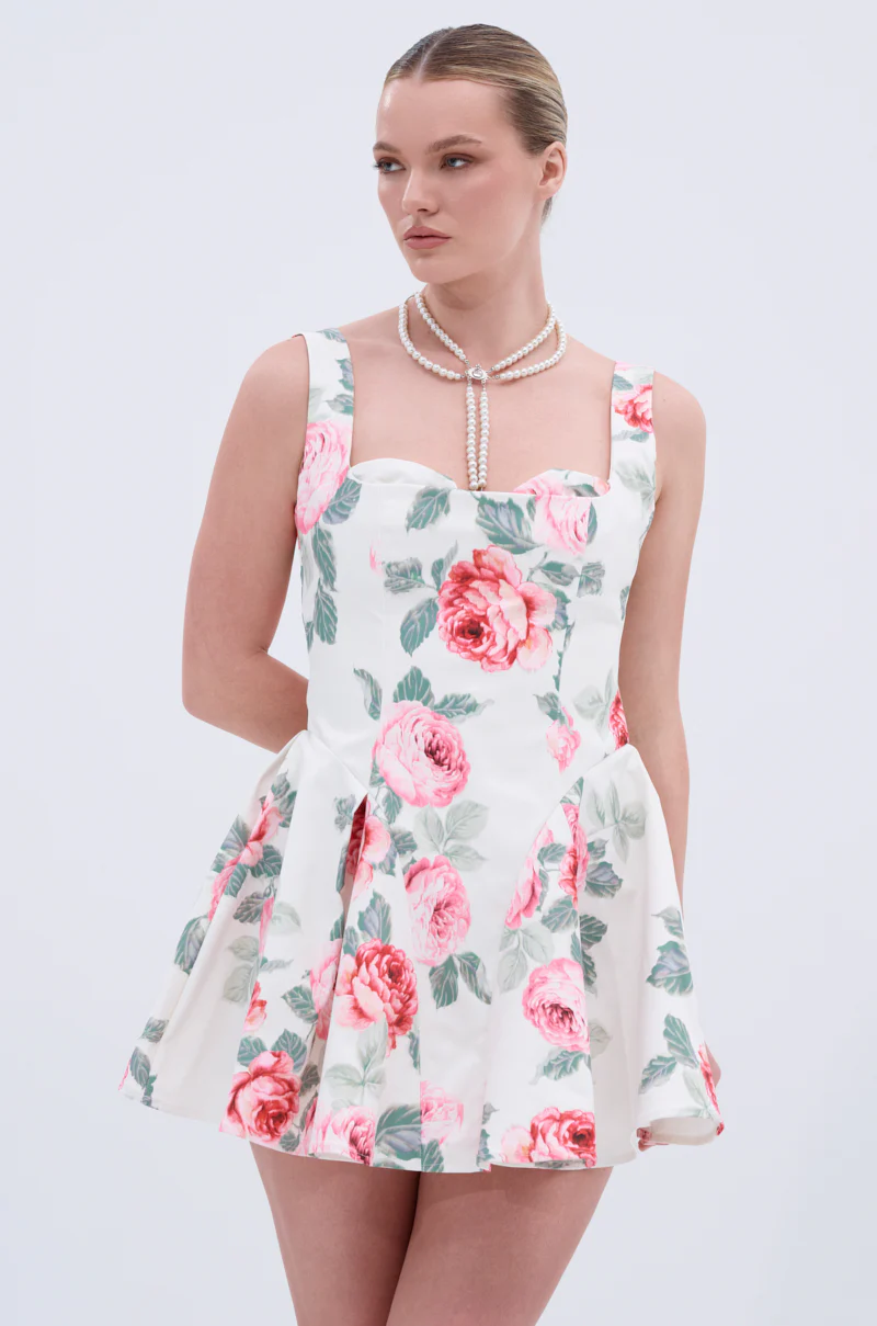 SHOW ME IVORY FLORAL MINI DRESS - Image 3