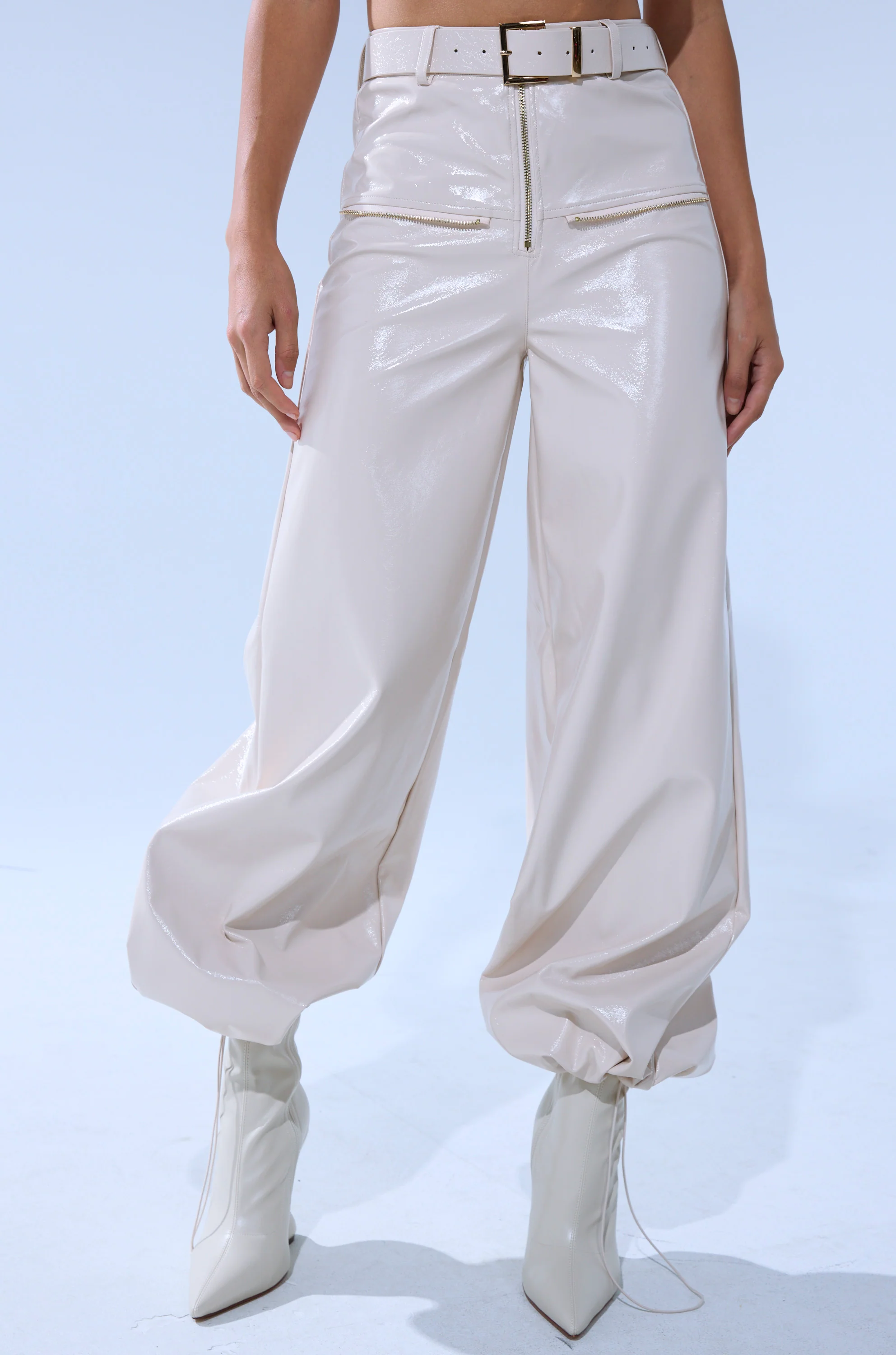 SHOW STOPPER FAUX LEATHER CARGO TROUSER - Image 6