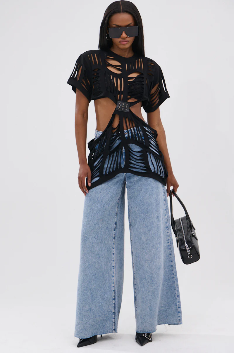SHREDDED OVERSIZED SHORT SLEEVE TEE - Image 7