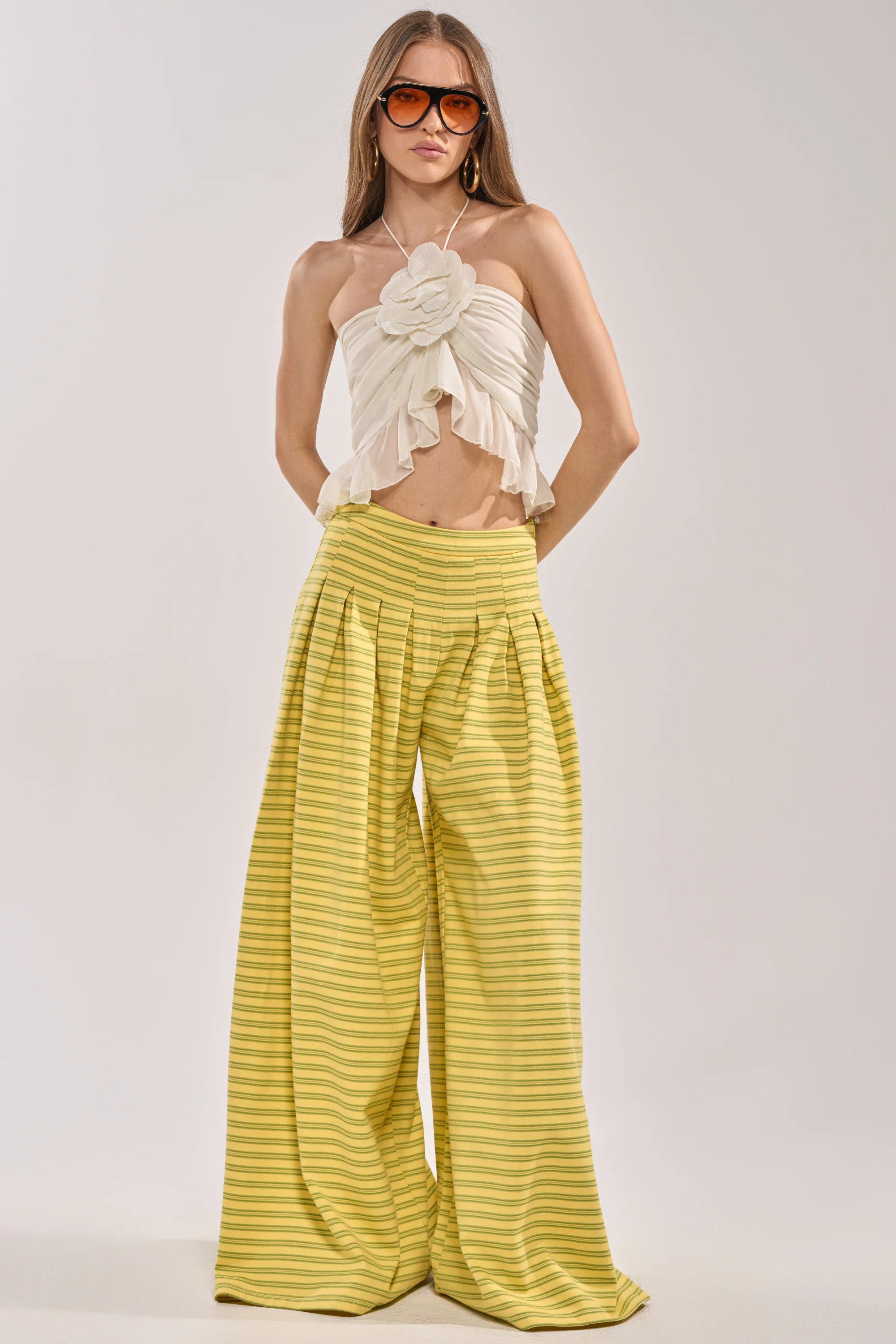 SILVER COAST YELLOW STRIPE TROUSER - Image 5
